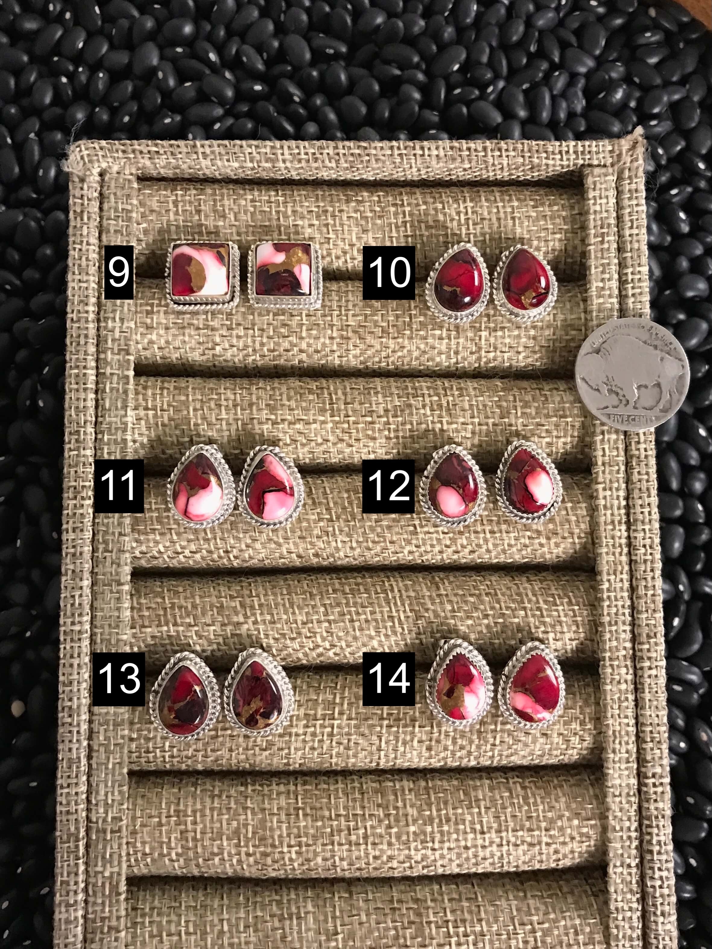 The Clancy Studs-Earrings-Calli Co., Turquoise and Silver Jewelry, Native American Handmade, Zuni Tribe, Navajo Tribe, Brock Texas