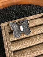 The Silverjack Butterfly Adjustable Ring-Rings-Calli Co., Turquoise and Silver Jewelry, Native American Handmade, Zuni Tribe, Navajo Tribe, Brock Texas