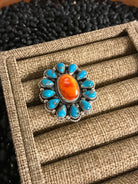 The Honnet Adjustable Ring-Rings-Calli Co., Turquoise and Silver Jewelry, Native American Handmade, Zuni Tribe, Navajo Tribe, Brock Texas