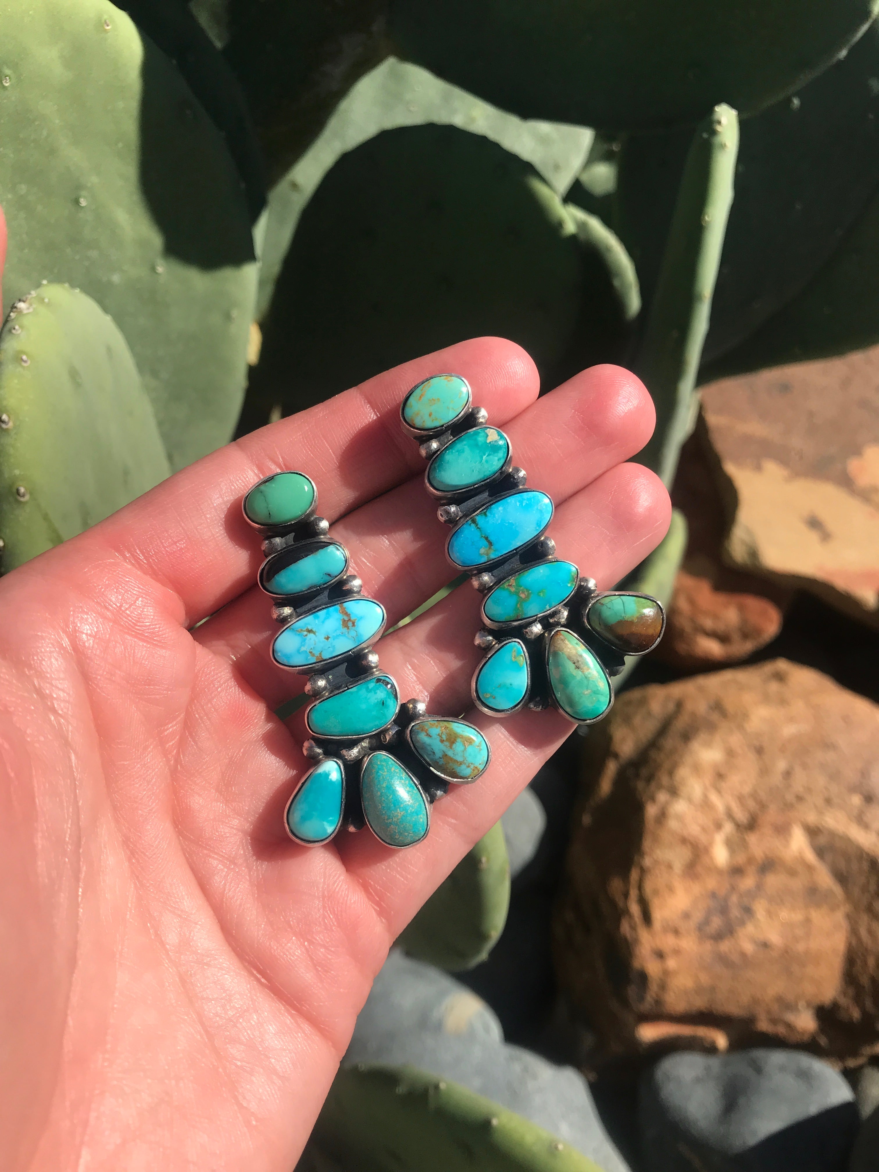 The Lennox Turquoise Statement Earrings – Calli Co. Silver