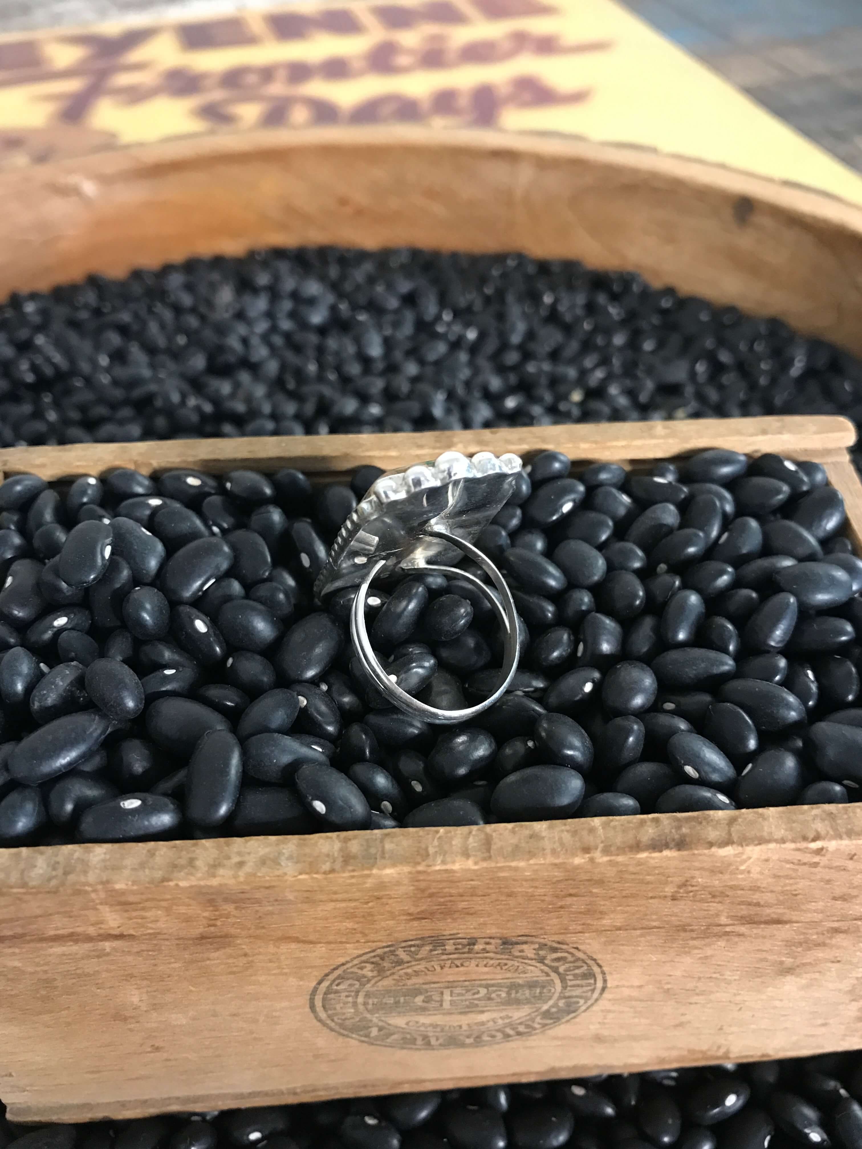 The Peri Adjustable Ring-Rings-Calli Co., Turquoise and Silver Jewelry, Native American Handmade, Zuni Tribe, Navajo Tribe, Brock Texas