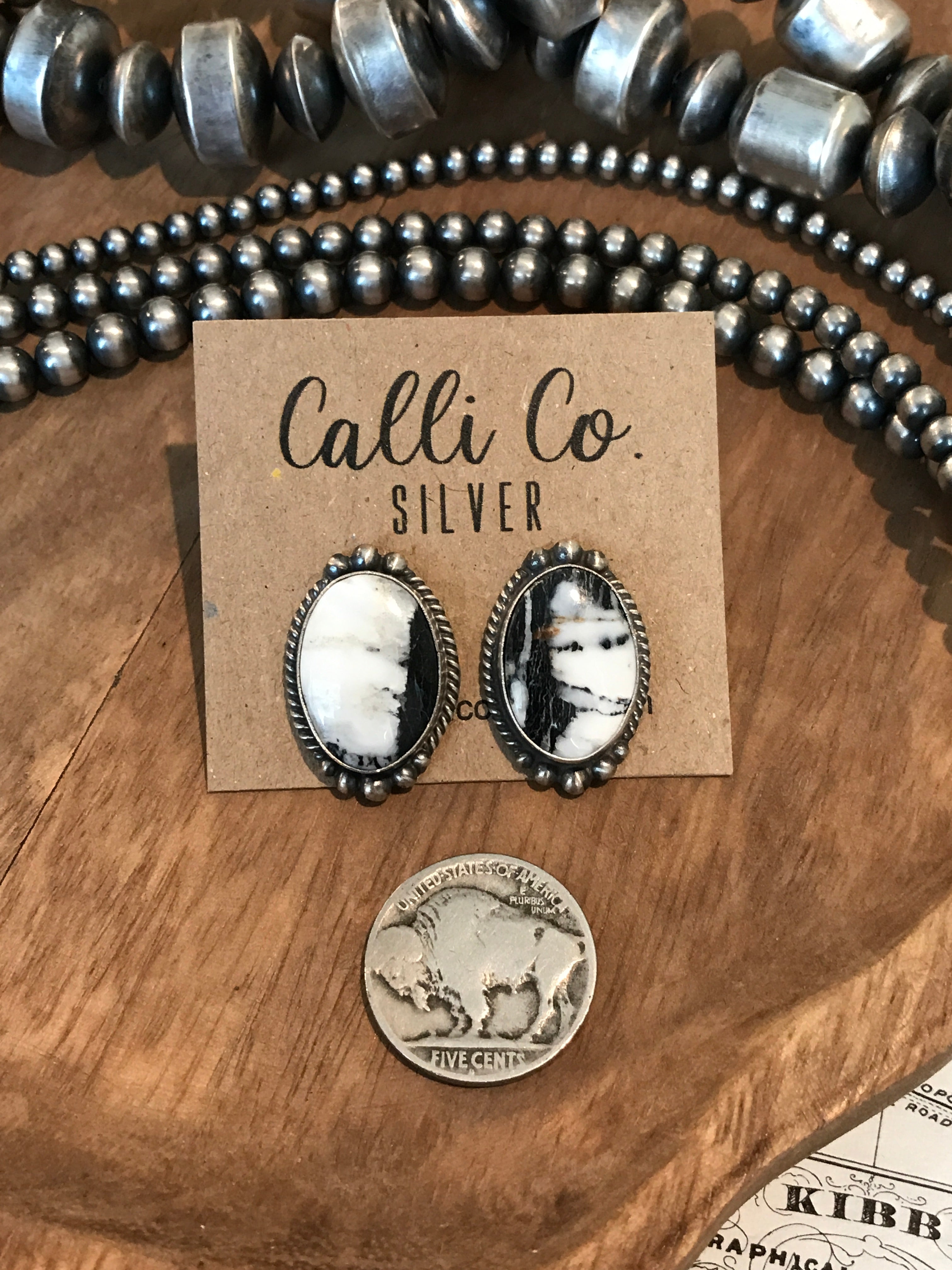 The Favorite Studs, 29-Earrings-Calli Co., Turquoise and Silver Jewelry, Native American Handmade, Zuni Tribe, Navajo Tribe, Brock Texas