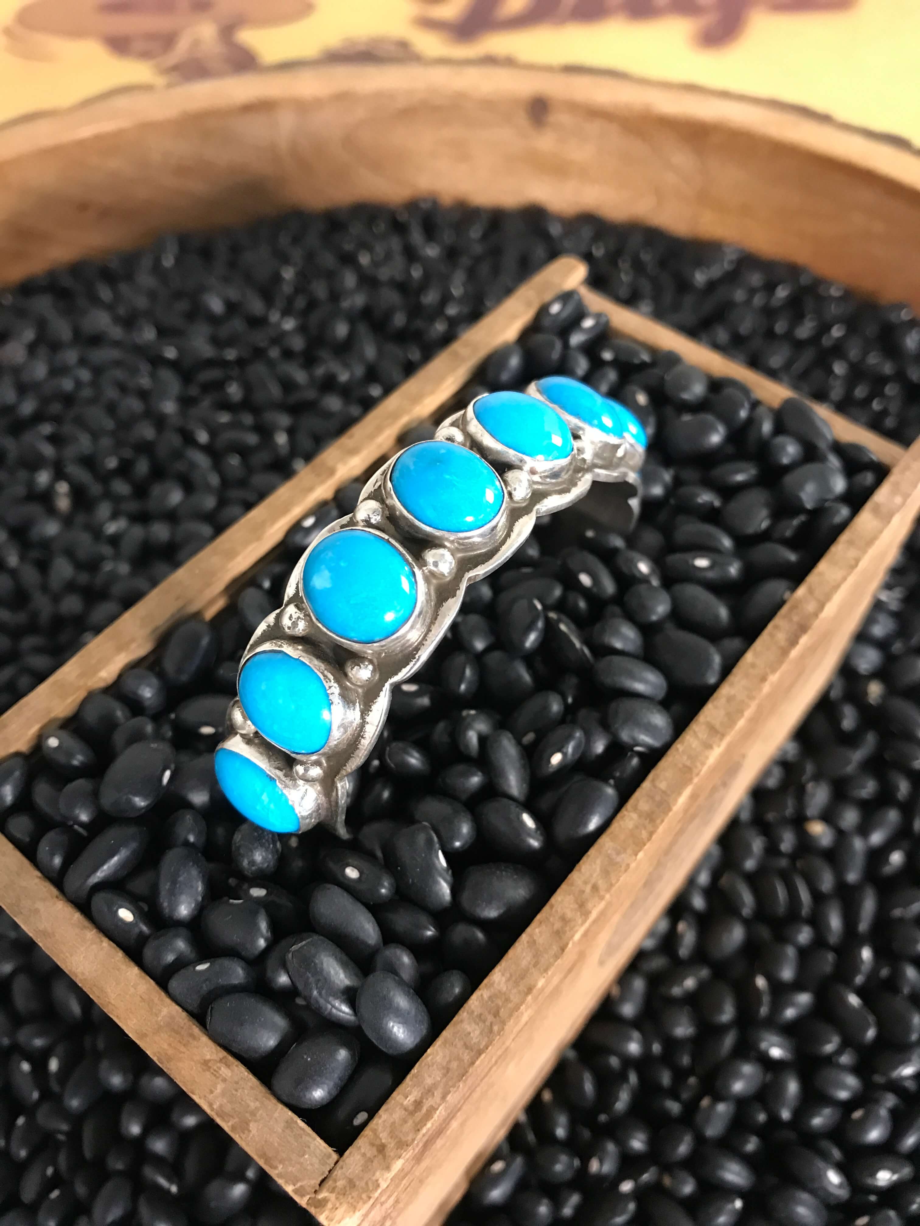 The Porto Row Cuff-Bracelets & Cuffs-Calli Co., Turquoise and Silver Jewelry, Native American Handmade, Zuni Tribe, Navajo Tribe, Brock Texas