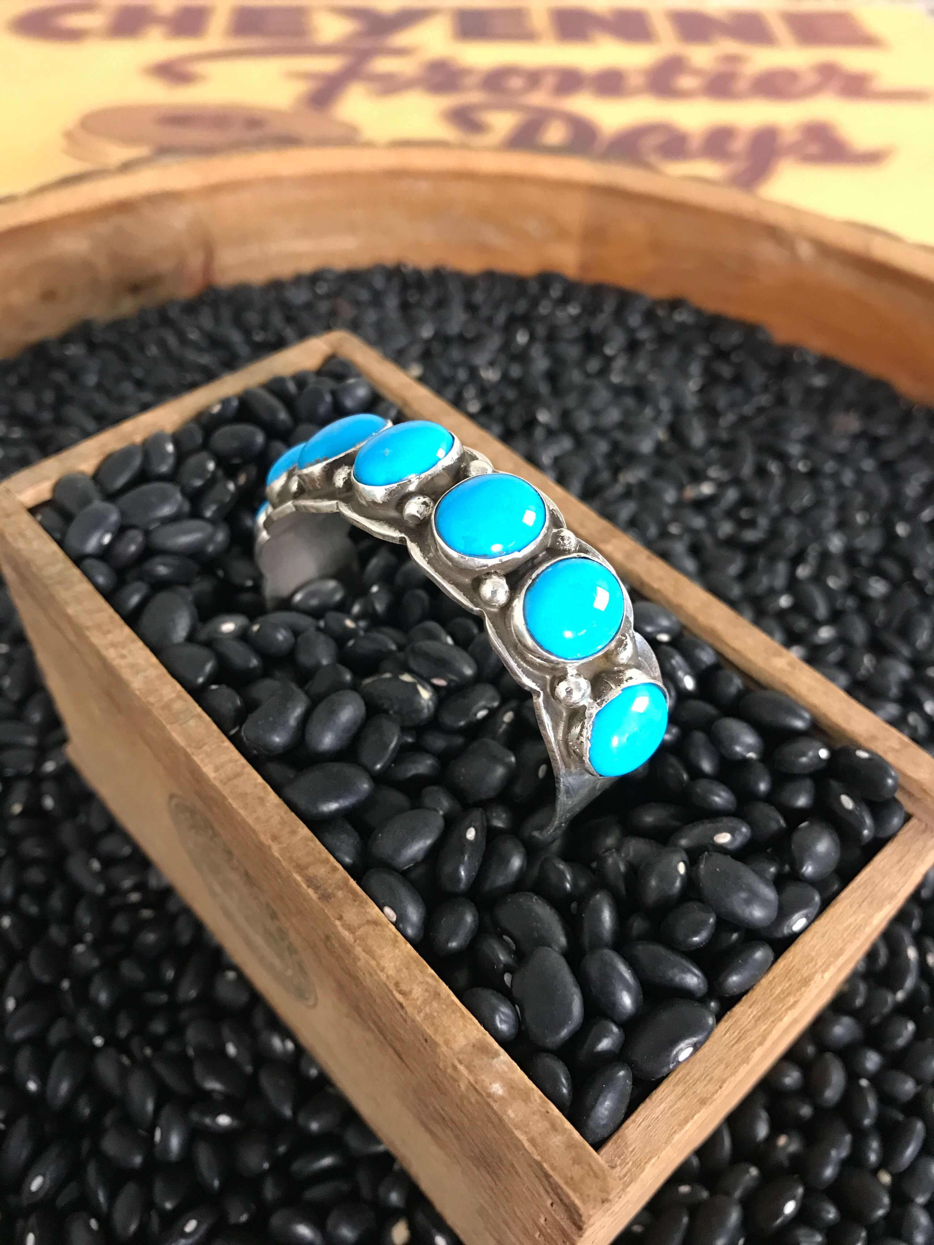 The Porto Row Cuff-Bracelets & Cuffs-Calli Co., Turquoise and Silver Jewelry, Native American Handmade, Zuni Tribe, Navajo Tribe, Brock Texas