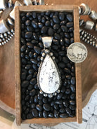 The Osoyoos White Buffalo Pendant, 2-Pendants-Calli Co., Turquoise and Silver Jewelry, Native American Handmade, Zuni Tribe, Navajo Tribe, Brock Texas