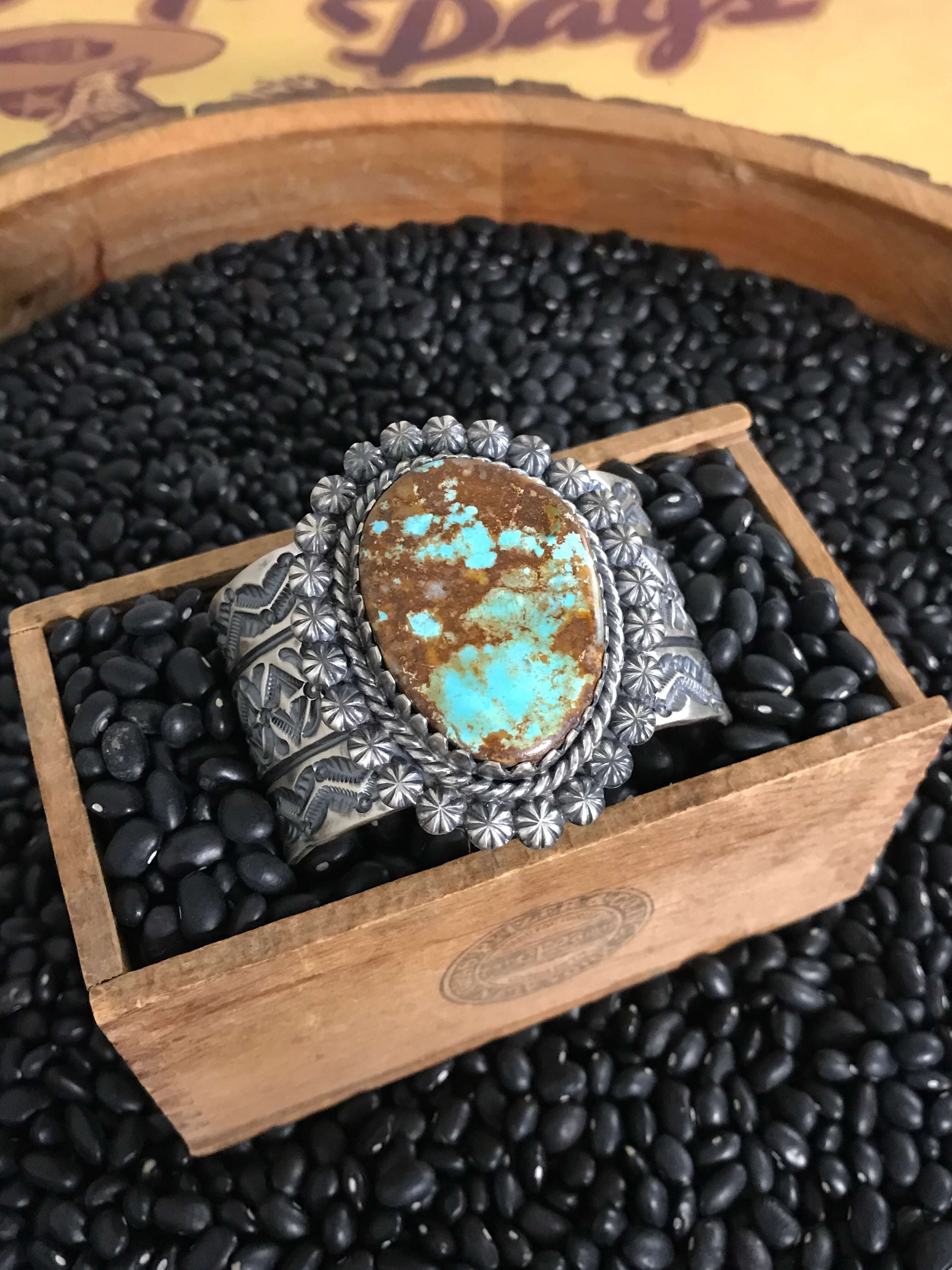 The Newbury Turquoise Cuff-Bracelets & Cuffs-Calli Co., Turquoise and Silver Jewelry, Native American Handmade, Zuni Tribe, Navajo Tribe, Brock Texas