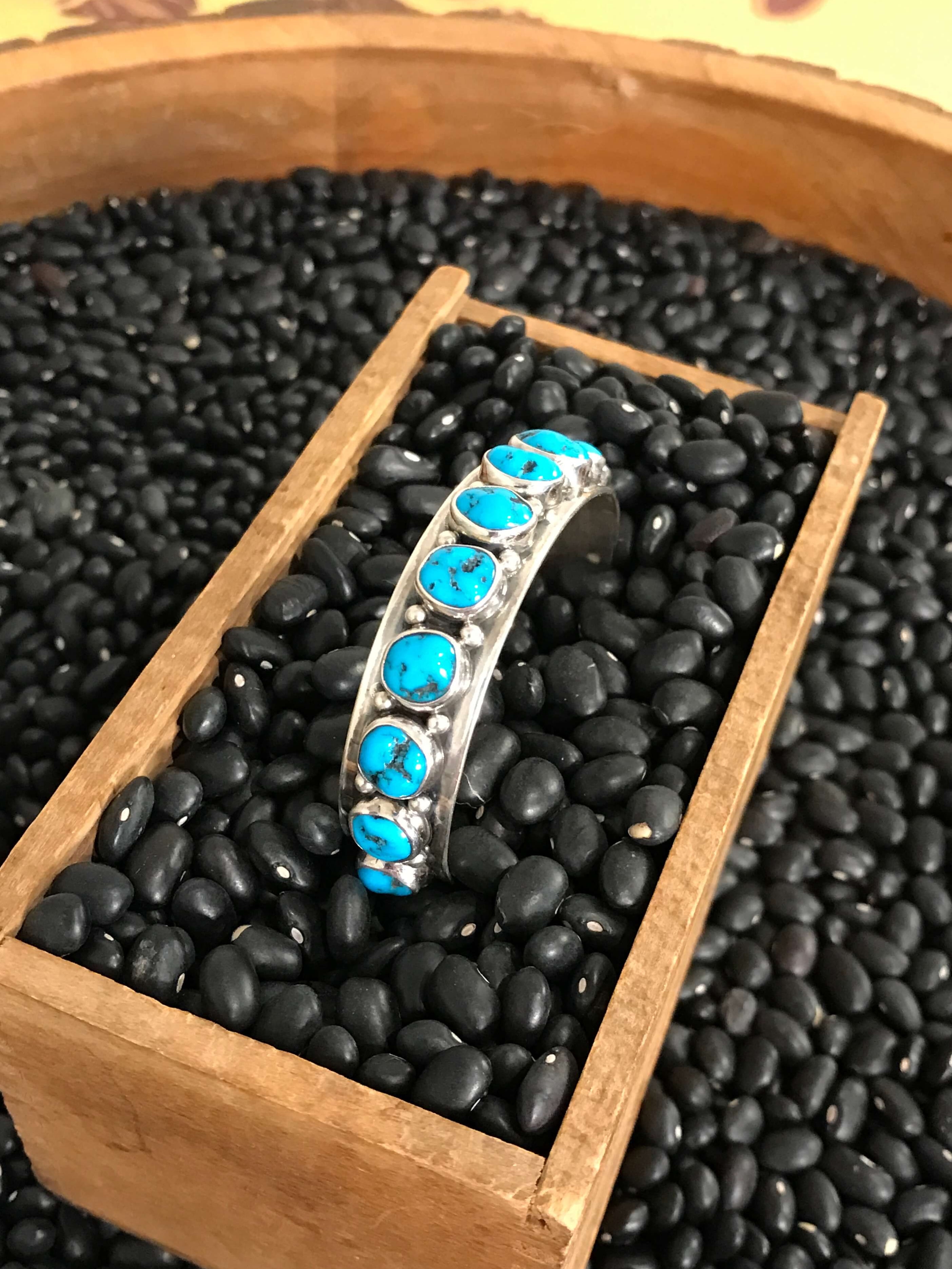 The Highwood Row Cuff-Bracelets & Cuffs-Calli Co., Turquoise and Silver Jewelry, Native American Handmade, Zuni Tribe, Navajo Tribe, Brock Texas