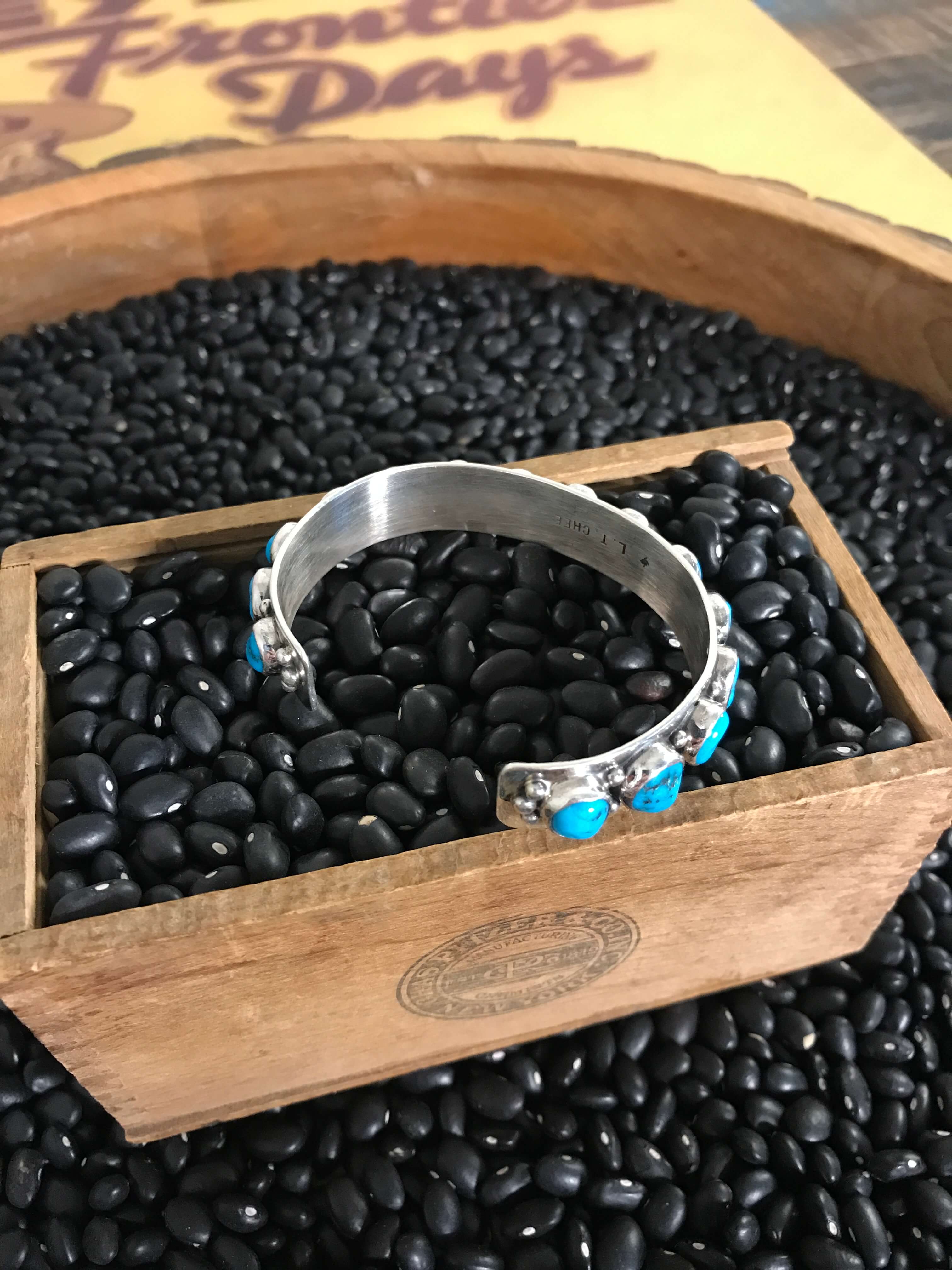 The Highwood Row Cuff-Bracelets & Cuffs-Calli Co., Turquoise and Silver Jewelry, Native American Handmade, Zuni Tribe, Navajo Tribe, Brock Texas