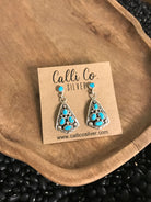 The Verona Earrings in Turquoise, 3-Earrings-Calli Co., Turquoise and Silver Jewelry, Native American Handmade, Zuni Tribe, Navajo Tribe, Brock Texas