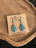 The Verona Earrings in Turquoise, 4-Earrings-Calli Co., Turquoise and Silver Jewelry, Native American Handmade, Zuni Tribe, Navajo Tribe, Brock Texas