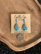 The Verona Earrings in Turquoise, 4-Earrings-Calli Co., Turquoise and Silver Jewelry, Native American Handmade, Zuni Tribe, Navajo Tribe, Brock Texas