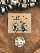 The White Buffalo and Bronze Earrings, 1-Earrings-Calli Co., Turquoise and Silver Jewelry, Native American Handmade, Zuni Tribe, Navajo Tribe, Brock Texas