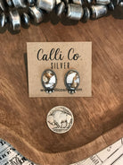 The White Buffalo and Bronze Earrings, 2-Earrings-Calli Co., Turquoise and Silver Jewelry, Native American Handmade, Zuni Tribe, Navajo Tribe, Brock Texas