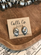 The White Buffalo and Bronze Earrings, 4-Earrings-Calli Co., Turquoise and Silver Jewelry, Native American Handmade, Zuni Tribe, Navajo Tribe, Brock Texas