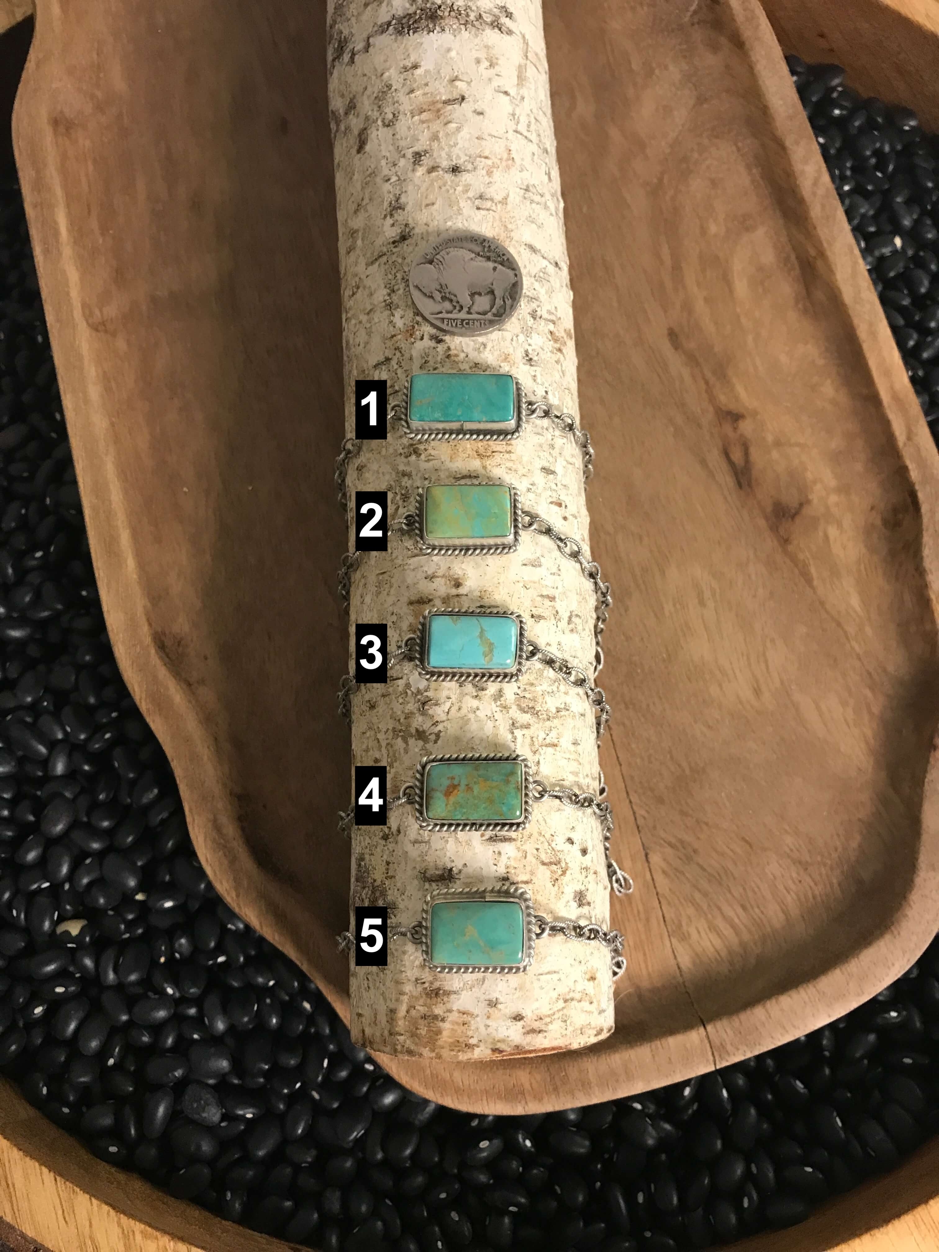 The Betsey Link Bracelet-Bracelets & Cuffs-Calli Co., Turquoise and Silver Jewelry, Native American Handmade, Zuni Tribe, Navajo Tribe, Brock Texas