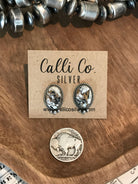 The White Buffalo and Bronze Earrings, 4-Earrings-Calli Co., Turquoise and Silver Jewelry, Native American Handmade, Zuni Tribe, Navajo Tribe, Brock Texas