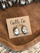 The White Buffalo and Bronze Earrings, 5-Earrings-Calli Co., Turquoise and Silver Jewelry, Native American Handmade, Zuni Tribe, Navajo Tribe, Brock Texas