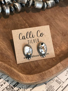 The White Buffalo and Bronze Earrings, 6-Earrings-Calli Co., Turquoise and Silver Jewelry, Native American Handmade, Zuni Tribe, Navajo Tribe, Brock Texas