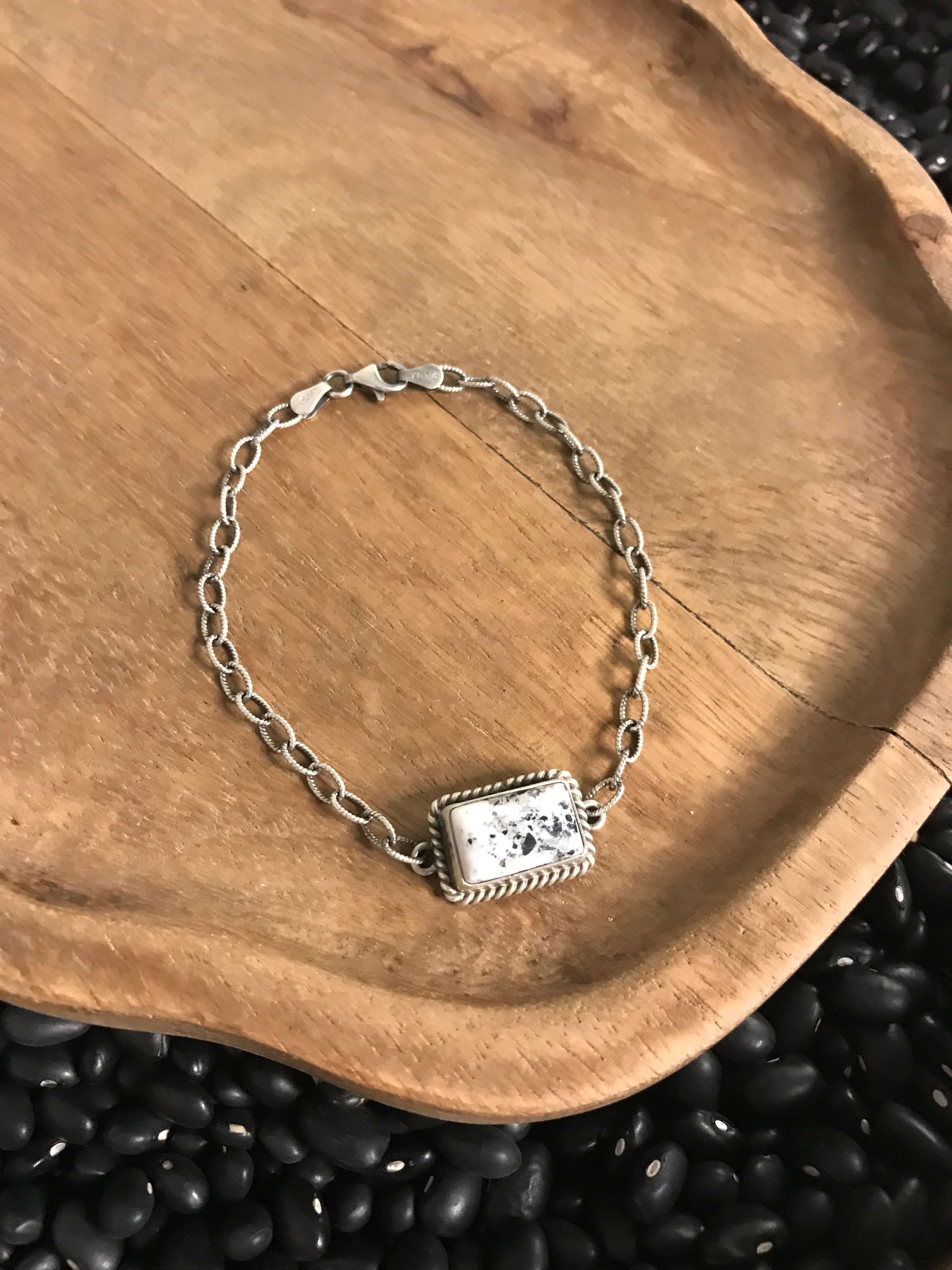 The Breslin Link Bracelet-Bracelets & Cuffs-Calli Co., Turquoise and Silver Jewelry, Native American Handmade, Zuni Tribe, Navajo Tribe, Brock Texas