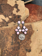 The Ballena Pink Conch Earrings-Earrings-Calli Co., Turquoise and Silver Jewelry, Native American Handmade, Zuni Tribe, Navajo Tribe, Brock Texas