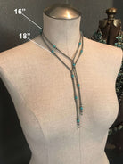 The Callison Lariat-Necklaces-Calli Co., Turquoise and Silver Jewelry, Native American Handmade, Zuni Tribe, Navajo Tribe, Brock Texas