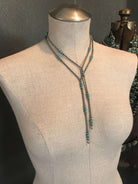 The Callison Lariat-Necklaces-Calli Co., Turquoise and Silver Jewelry, Native American Handmade, Zuni Tribe, Navajo Tribe, Brock Texas