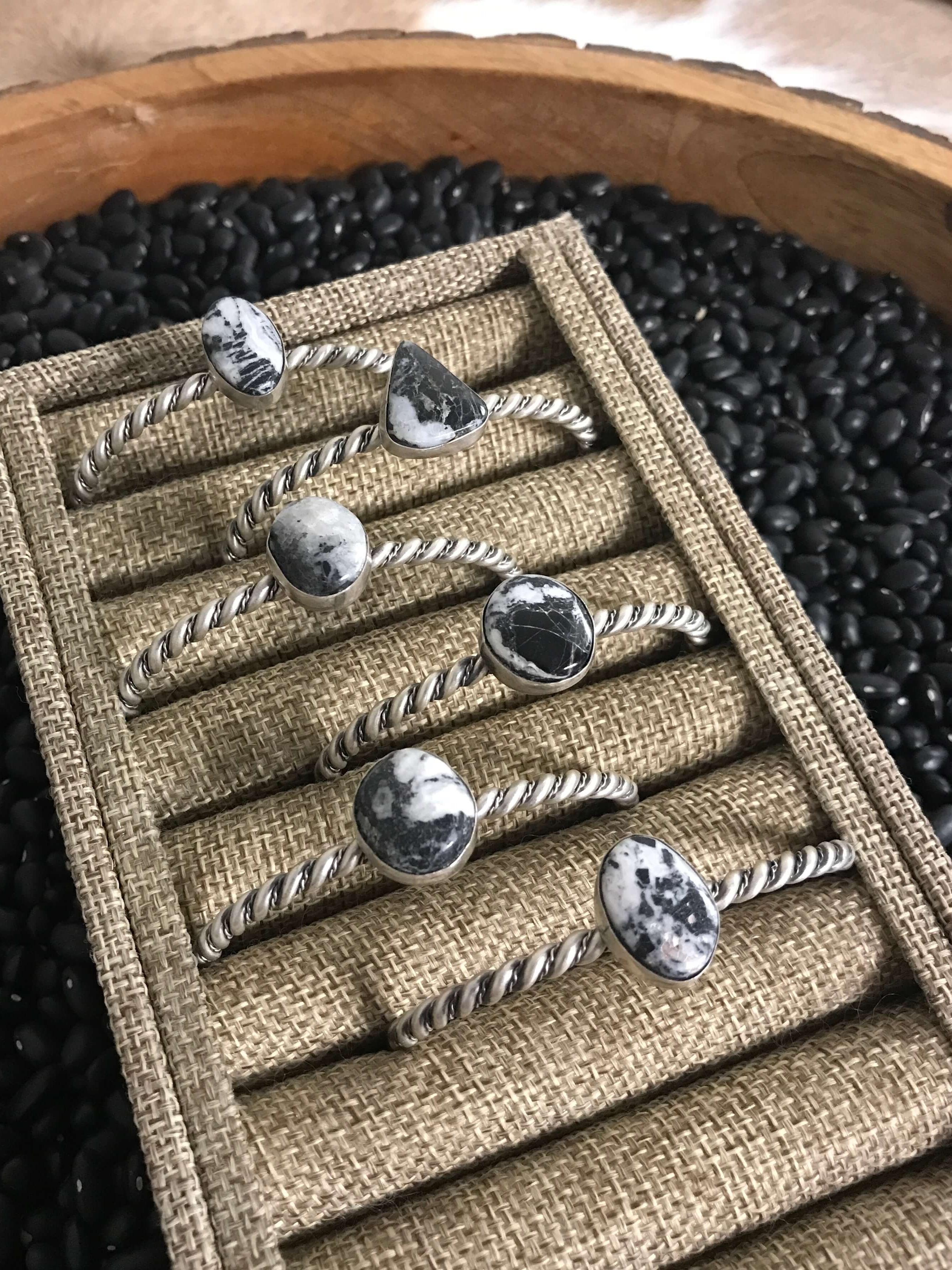The Wittering Cuffs-Bracelets & Cuffs-Calli Co., Turquoise and Silver Jewelry, Native American Handmade, Zuni Tribe, Navajo Tribe, Brock Texas