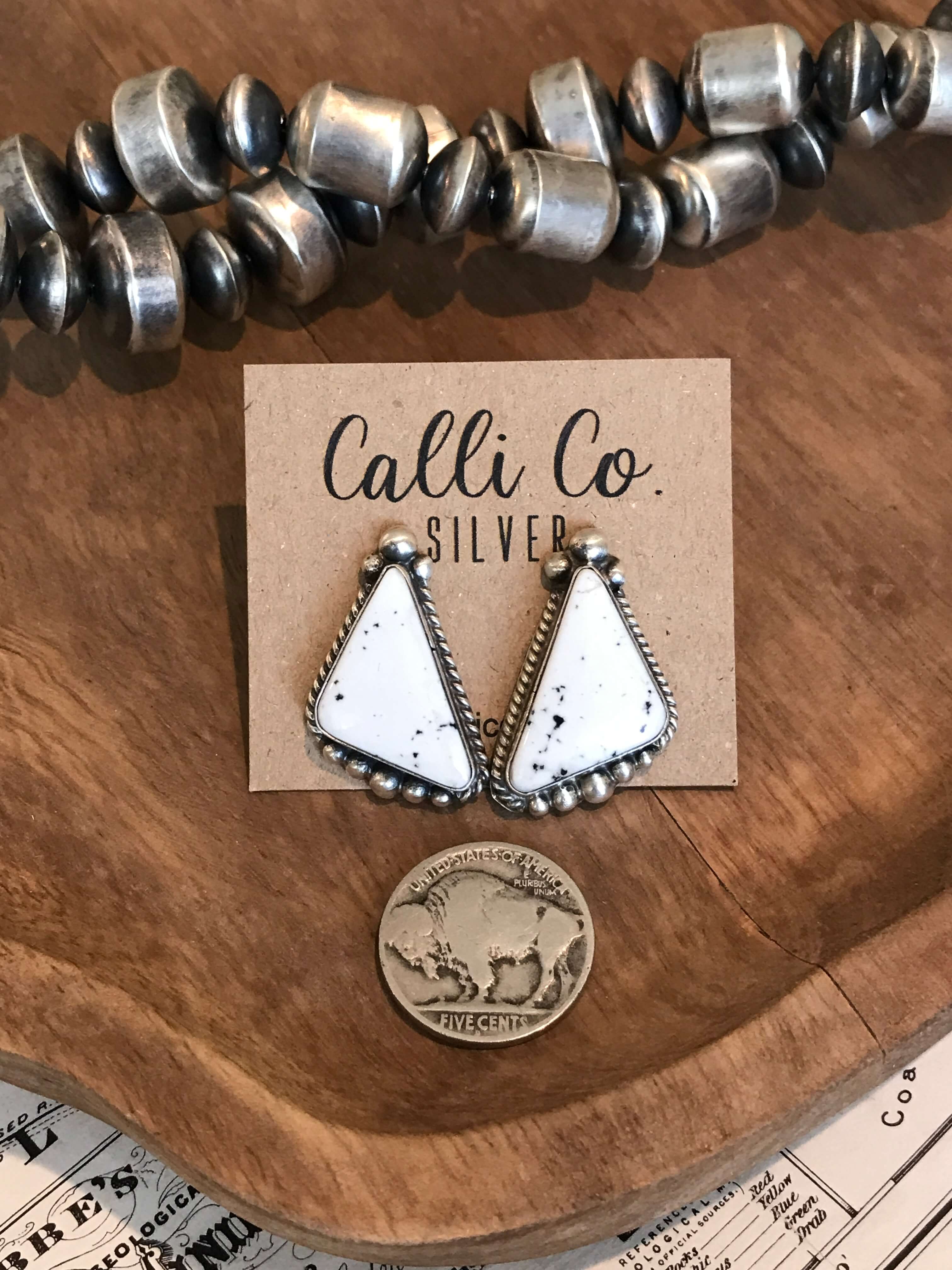 The Favorite Studs, 14-Earrings-Calli Co., Turquoise and Silver Jewelry, Native American Handmade, Zuni Tribe, Navajo Tribe, Brock Texas