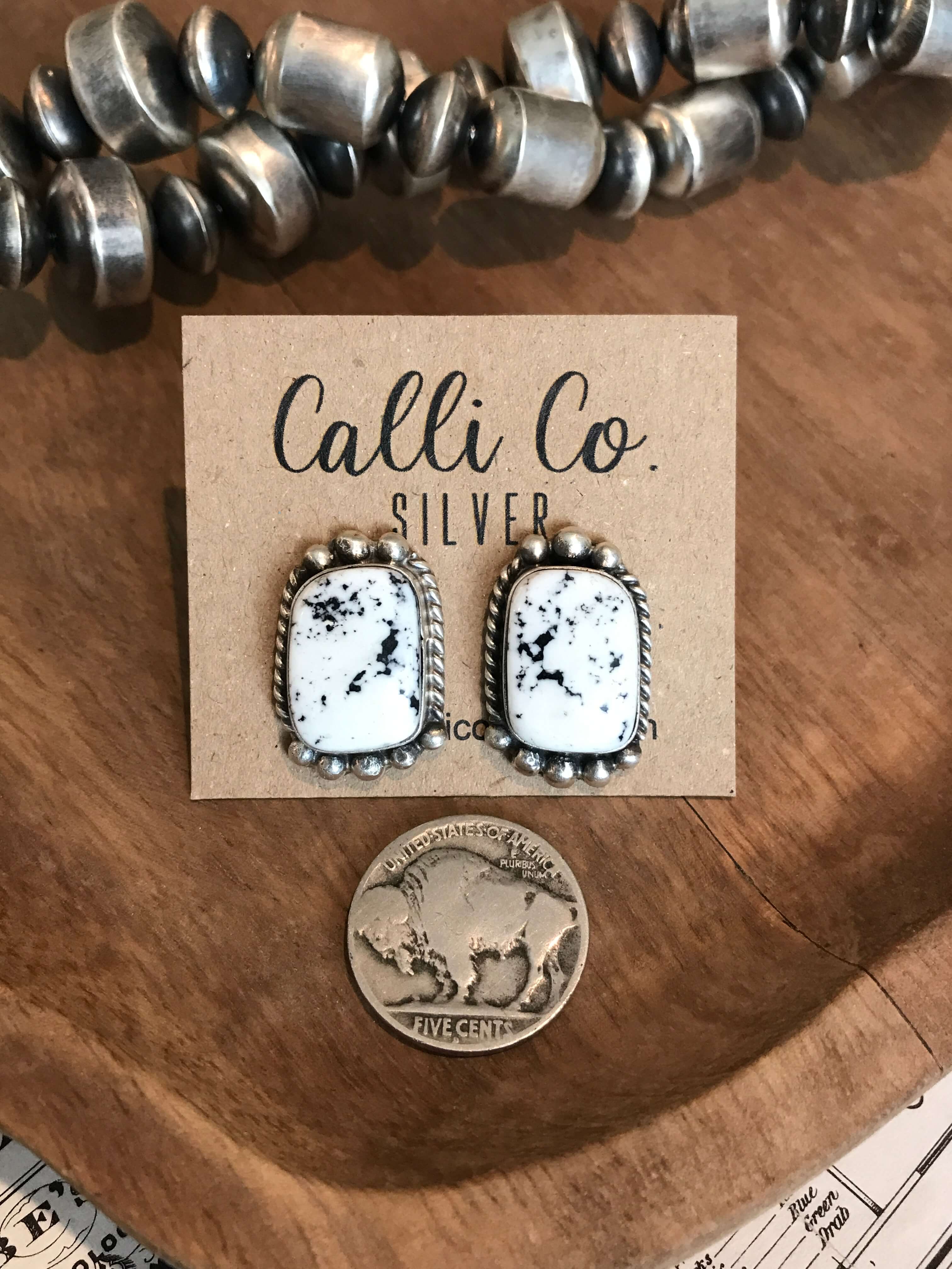 The Favorite Studs, 9-Earrings-Calli Co., Turquoise and Silver Jewelry, Native American Handmade, Zuni Tribe, Navajo Tribe, Brock Texas