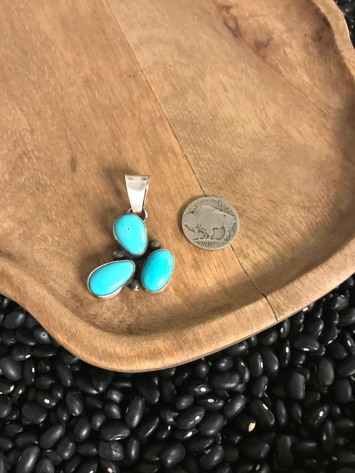 The Mozzie Turquoise Pendant xx-Pendants-Calli Co., Turquoise and Silver Jewelry, Native American Handmade, Zuni Tribe, Navajo Tribe, Brock Texas