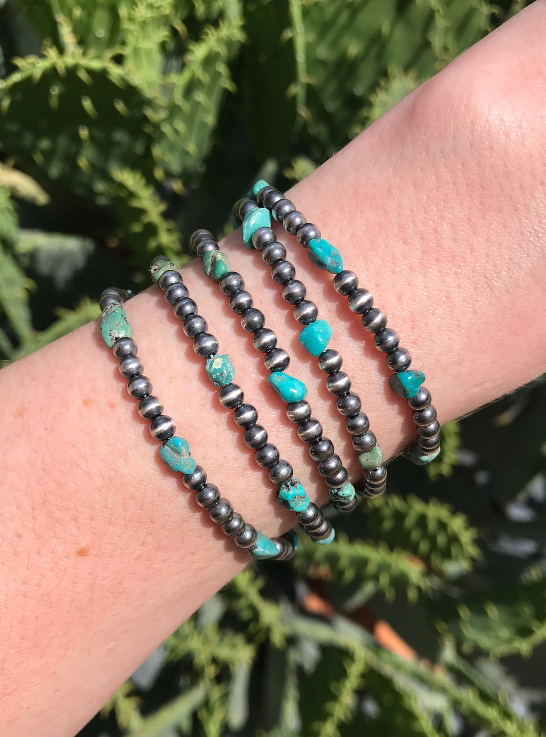 The Nugget and Pearl Bracelet-Bracelets & Cuffs-Calli Co., Turquoise and Silver Jewelry, Native American Handmade, Zuni Tribe, Navajo Tribe, Brock Texas