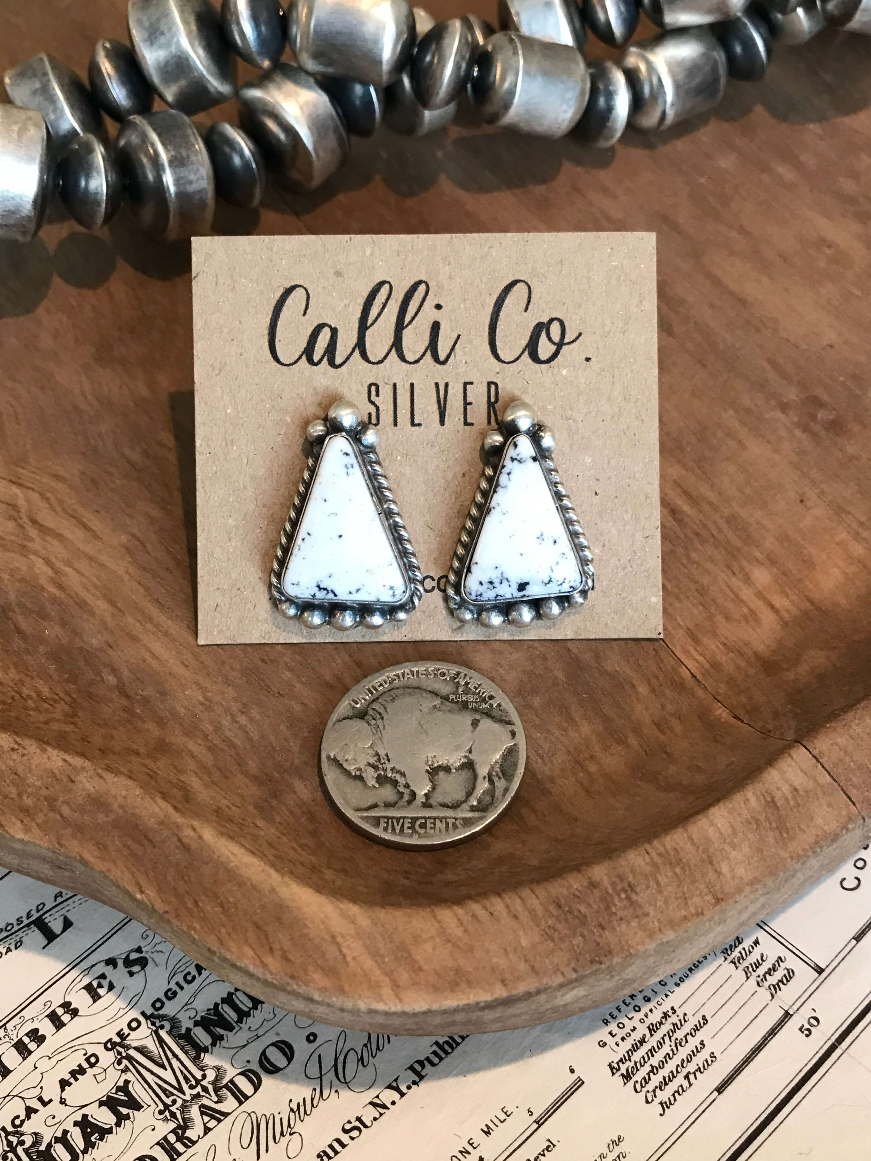 The Favorite Studs, 5-Earrings-Calli Co., Turquoise and Silver Jewelry, Native American Handmade, Zuni Tribe, Navajo Tribe, Brock Texas