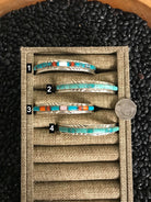 The Turquoise Inlay Cuffs-Bracelets & Cuffs-Calli Co., Turquoise and Silver Jewelry, Native American Handmade, Zuni Tribe, Navajo Tribe, Brock Texas