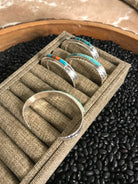 The Turquoise Inlay Cuffs-Bracelets & Cuffs-Calli Co., Turquoise and Silver Jewelry, Native American Handmade, Zuni Tribe, Navajo Tribe, Brock Texas