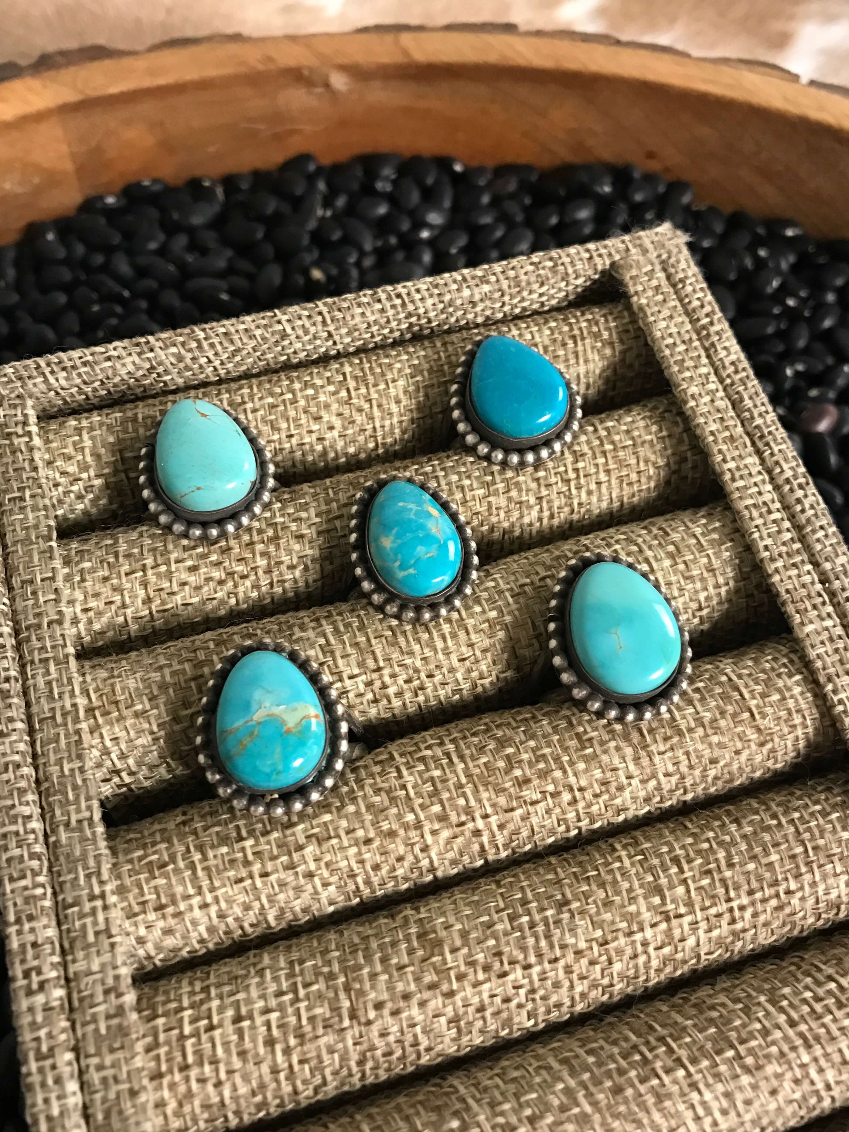 The McFadden Rings-Rings-Calli Co., Turquoise and Silver Jewelry, Native American Handmade, Zuni Tribe, Navajo Tribe, Brock Texas