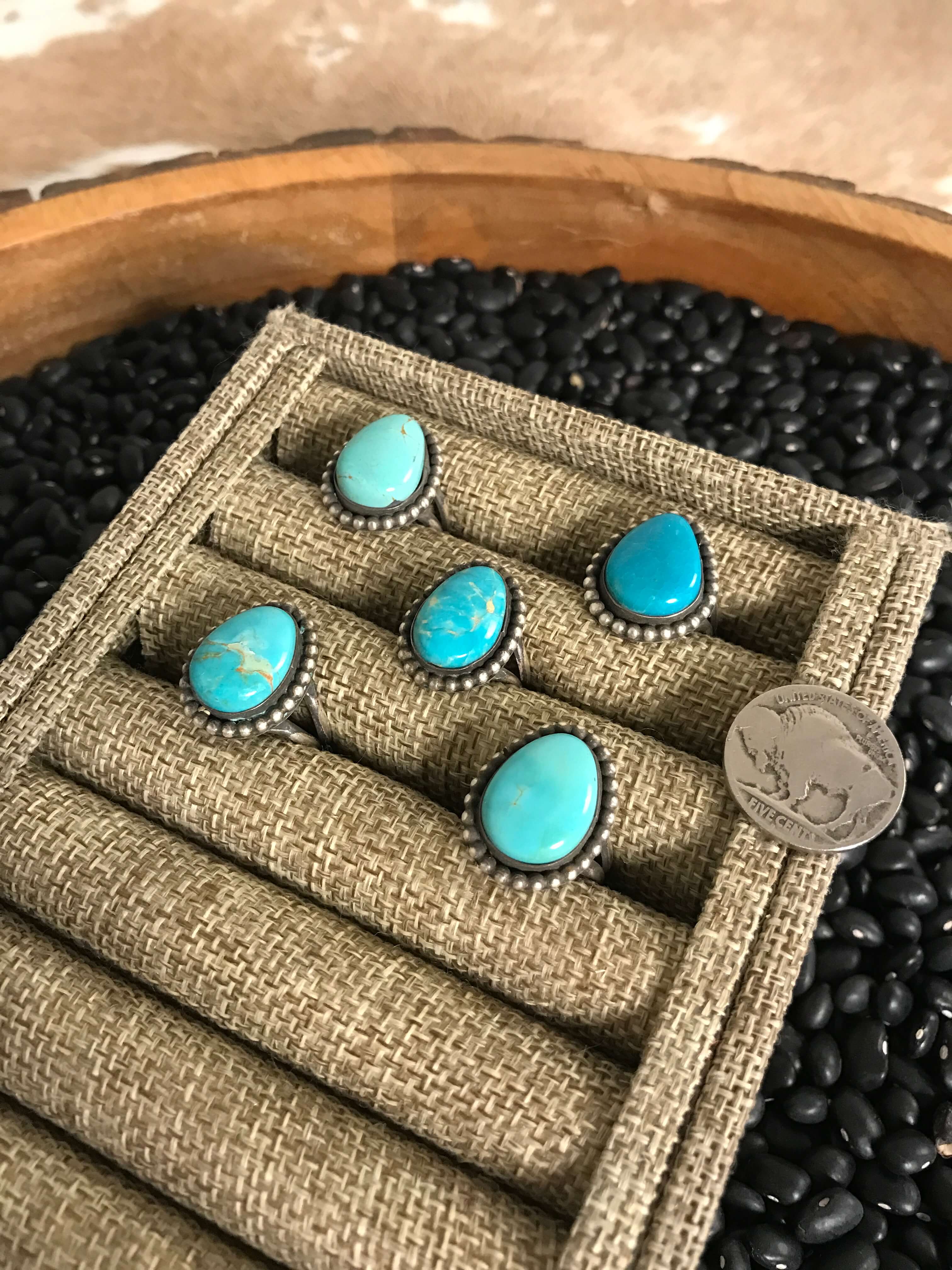 The McFadden Rings-Rings-Calli Co., Turquoise and Silver Jewelry, Native American Handmade, Zuni Tribe, Navajo Tribe, Brock Texas