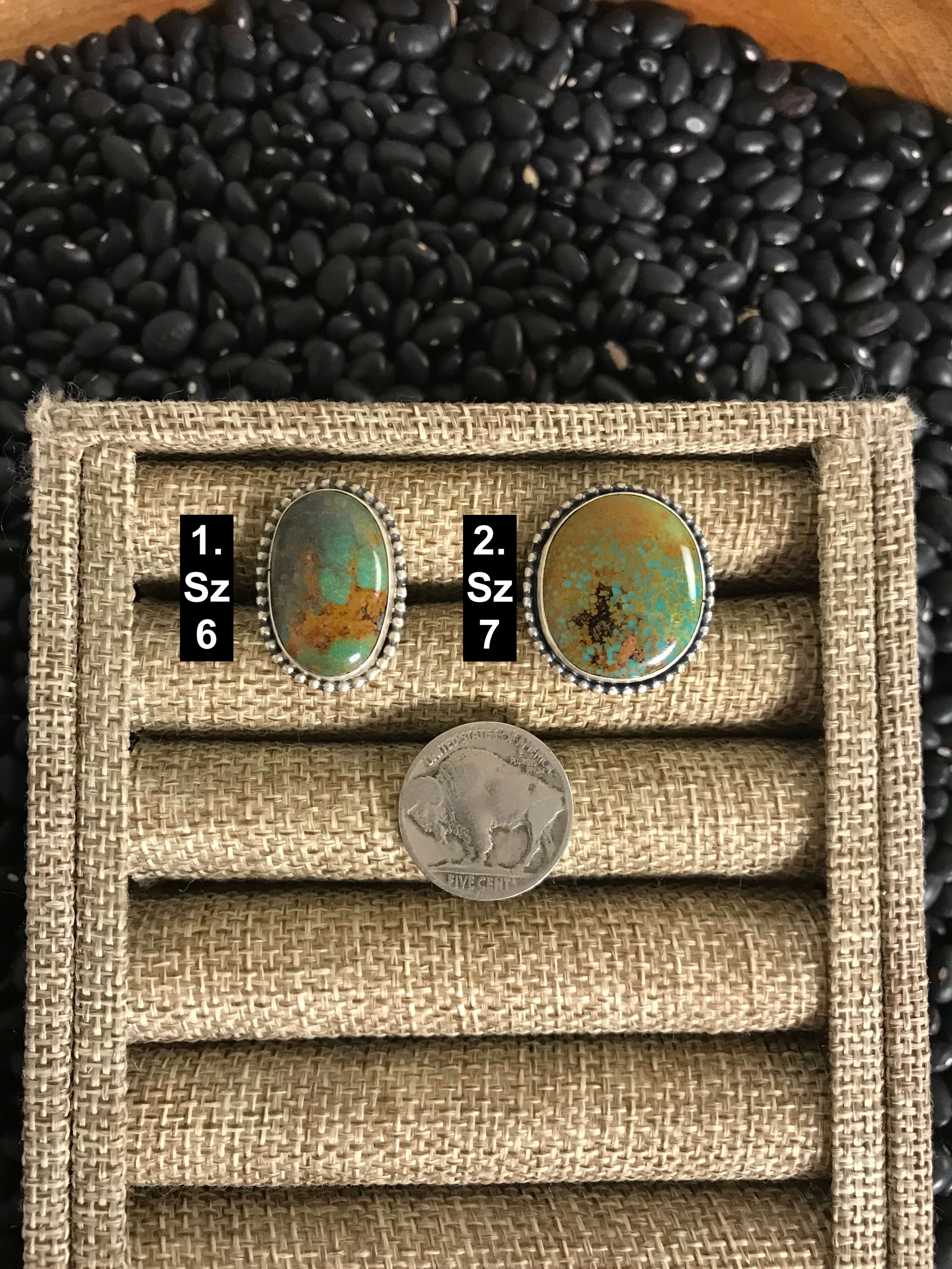 The Bairoil Rings-Rings-Calli Co., Turquoise and Silver Jewelry, Native American Handmade, Zuni Tribe, Navajo Tribe, Brock Texas