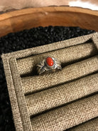 The Caspiana Ring, Sz 11.5-Rings-Calli Co., Turquoise and Silver Jewelry, Native American Handmade, Zuni Tribe, Navajo Tribe, Brock Texas