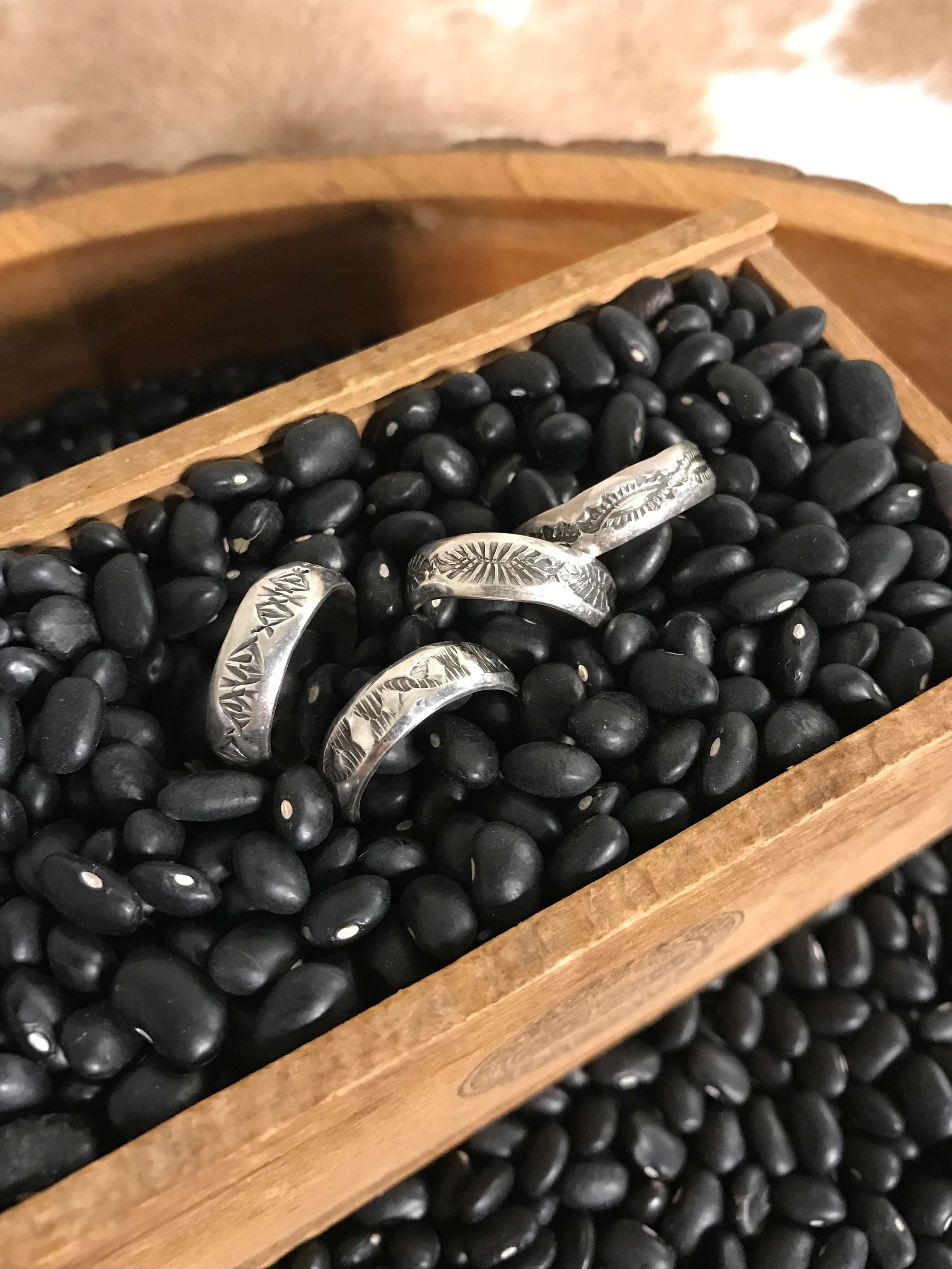 The Oswego Ring-Rings-Calli Co., Turquoise and Silver Jewelry, Native American Handmade, Zuni Tribe, Navajo Tribe, Brock Texas