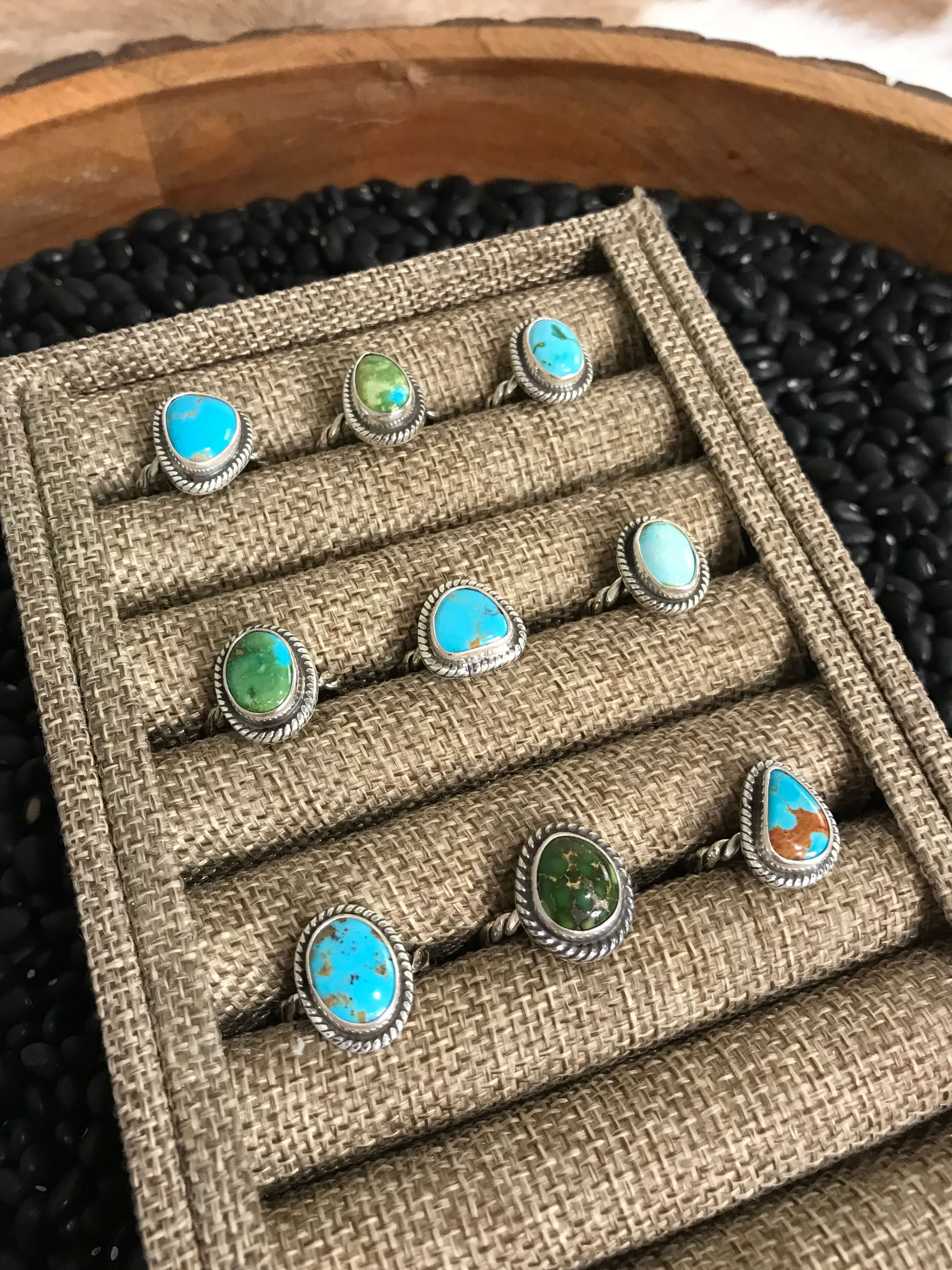 The Altus Rings-Rings-Calli Co., Turquoise and Silver Jewelry, Native American Handmade, Zuni Tribe, Navajo Tribe, Brock Texas