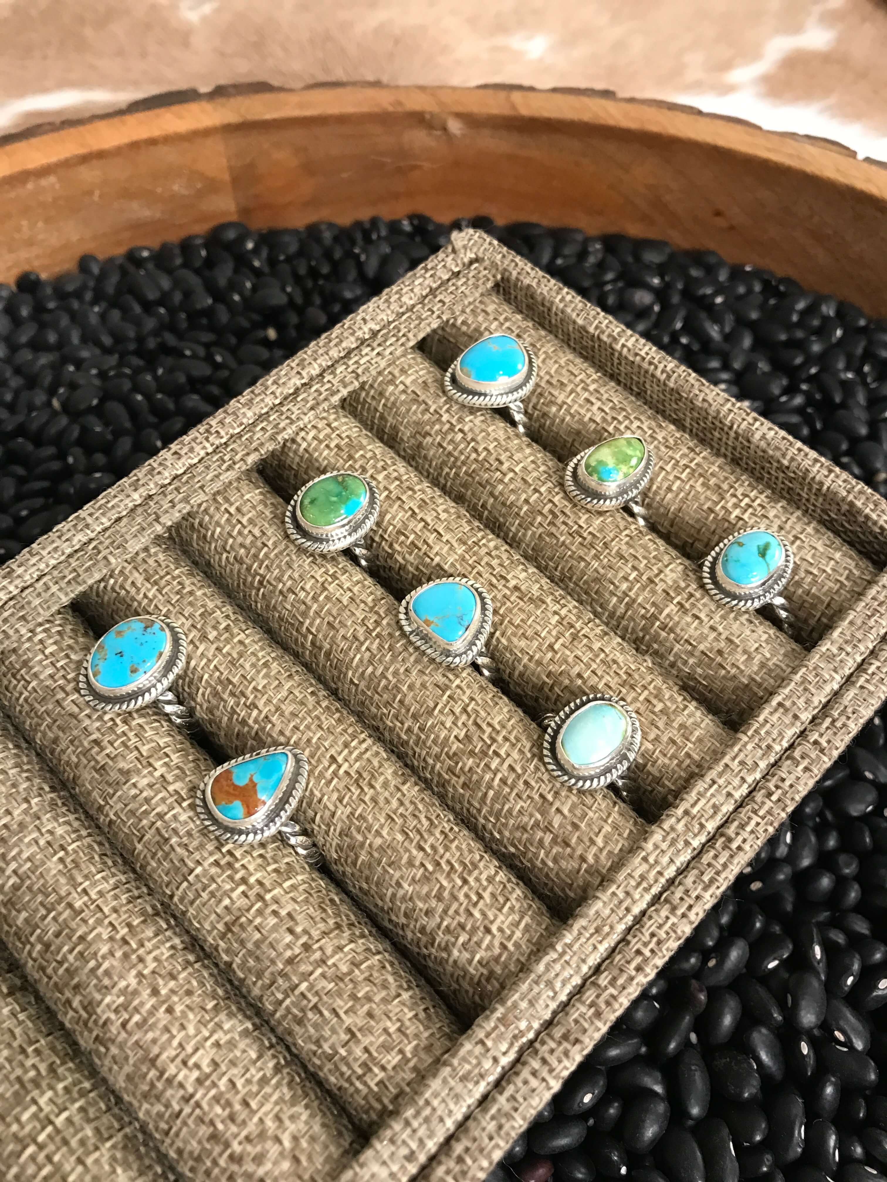 The Altus Rings-Rings-Calli Co., Turquoise and Silver Jewelry, Native American Handmade, Zuni Tribe, Navajo Tribe, Brock Texas