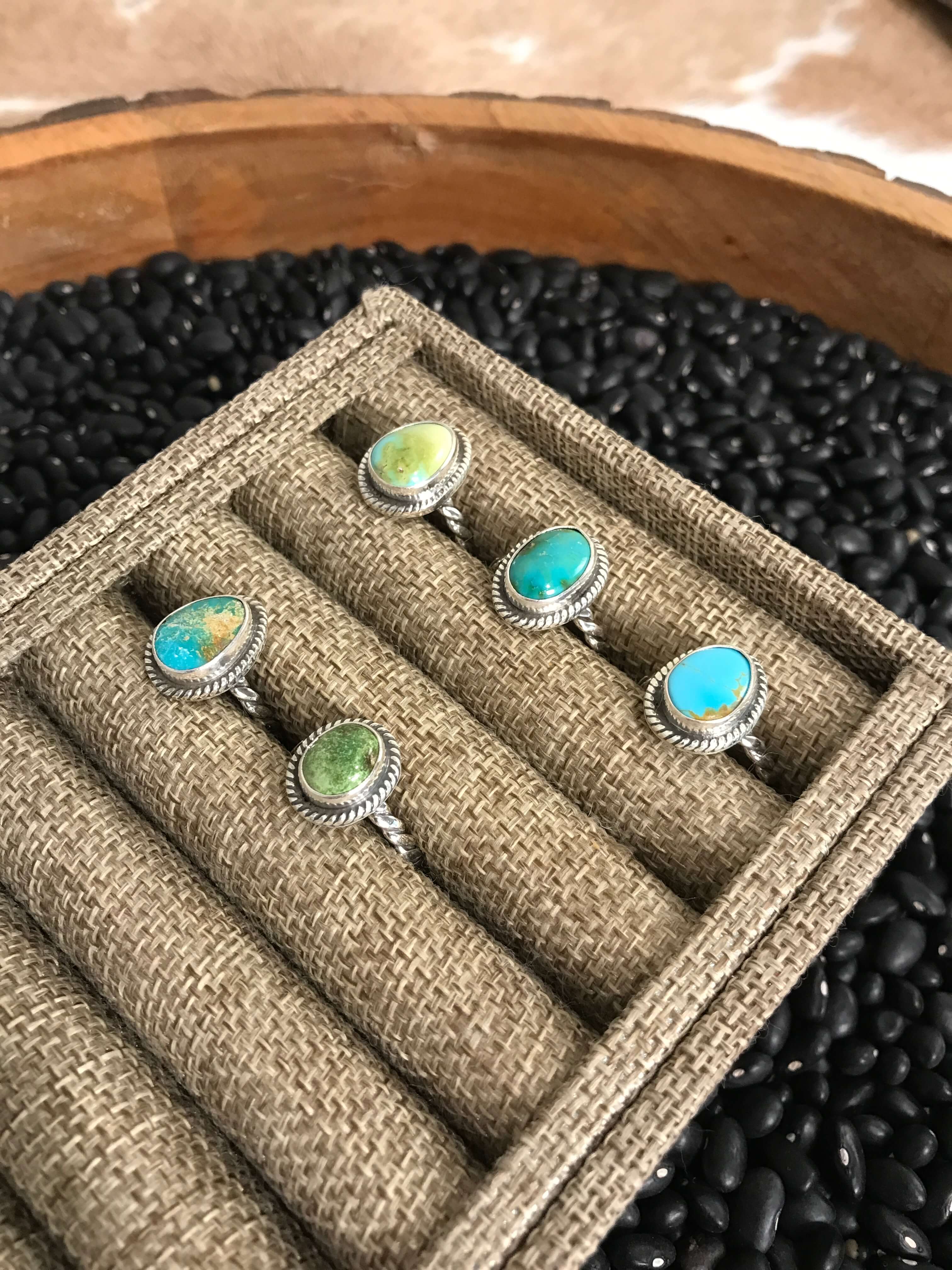 The Altus Rings-Rings-Calli Co., Turquoise and Silver Jewelry, Native American Handmade, Zuni Tribe, Navajo Tribe, Brock Texas