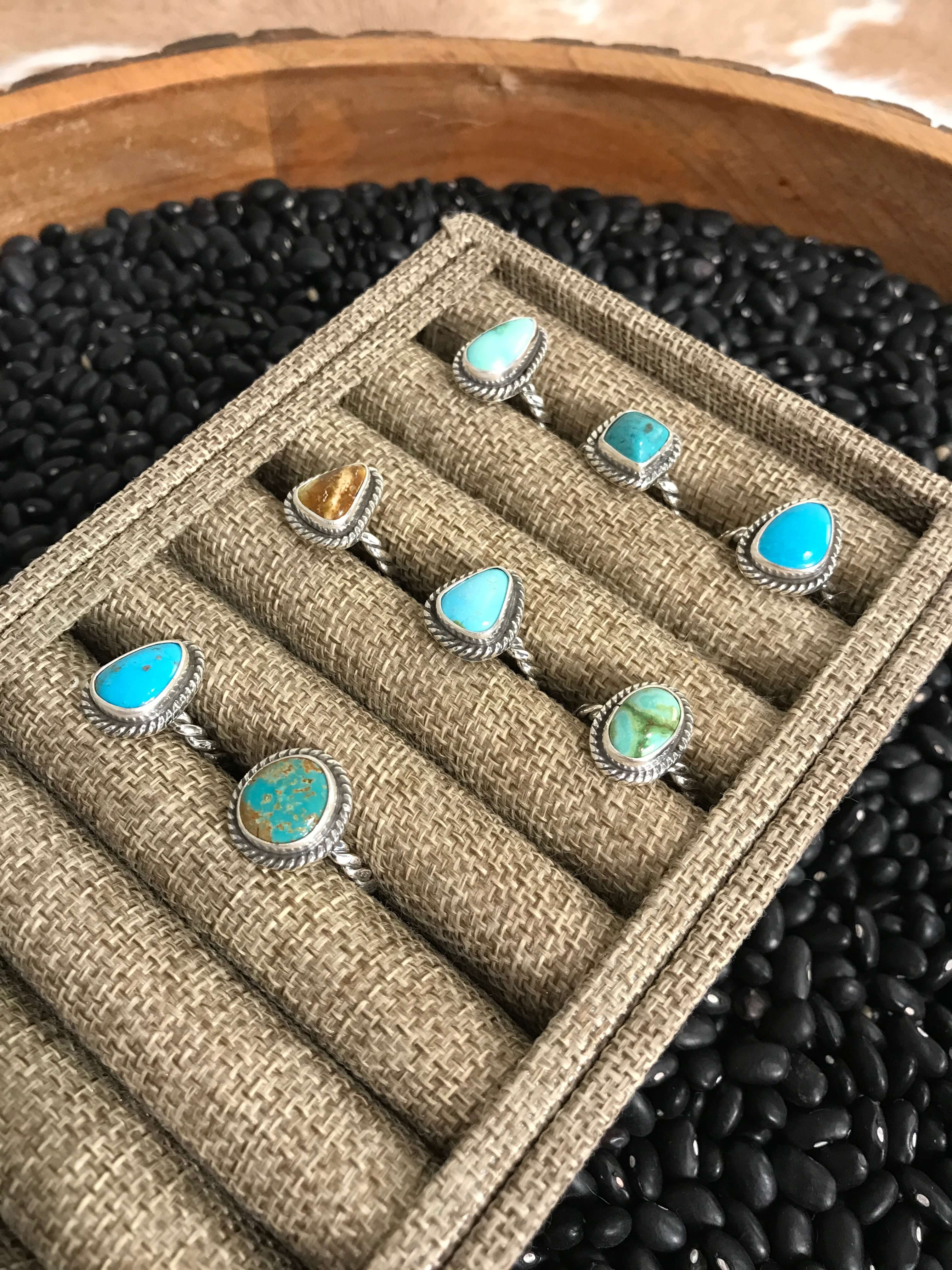 The Altus Rings-Rings-Calli Co., Turquoise and Silver Jewelry, Native American Handmade, Zuni Tribe, Navajo Tribe, Brock Texas