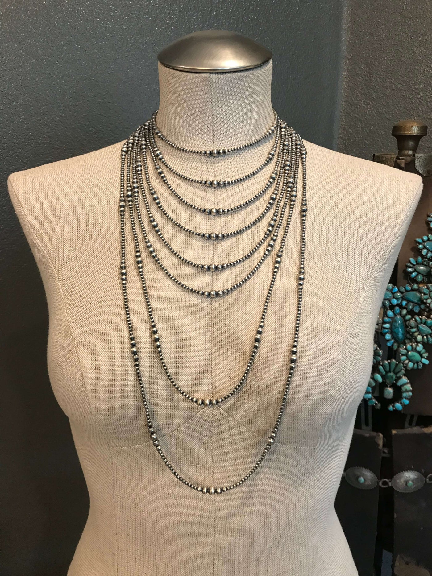 The Jackson Necklace-Necklaces-Calli Co., Turquoise and Silver Jewelry, Native American Handmade, Zuni Tribe, Navajo Tribe, Brock Texas