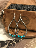 The Minneola Hoop Earrings-Earrings-Calli Co., Turquoise and Silver Jewelry, Native American Handmade, Zuni Tribe, Navajo Tribe, Brock Texas