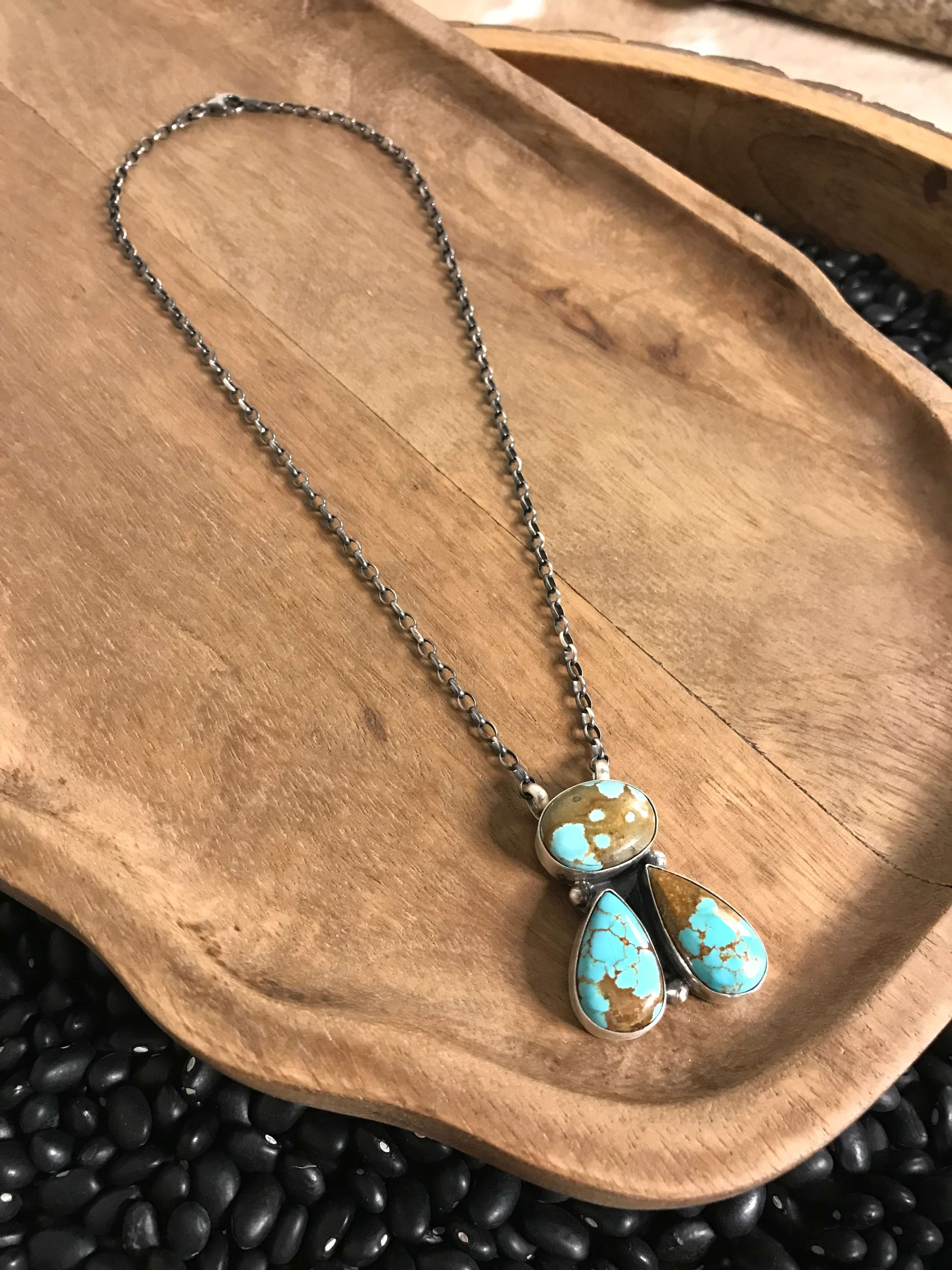 The Tempe Necklace, 6-Necklaces-Calli Co., Turquoise and Silver Jewelry, Native American Handmade, Zuni Tribe, Navajo Tribe, Brock Texas