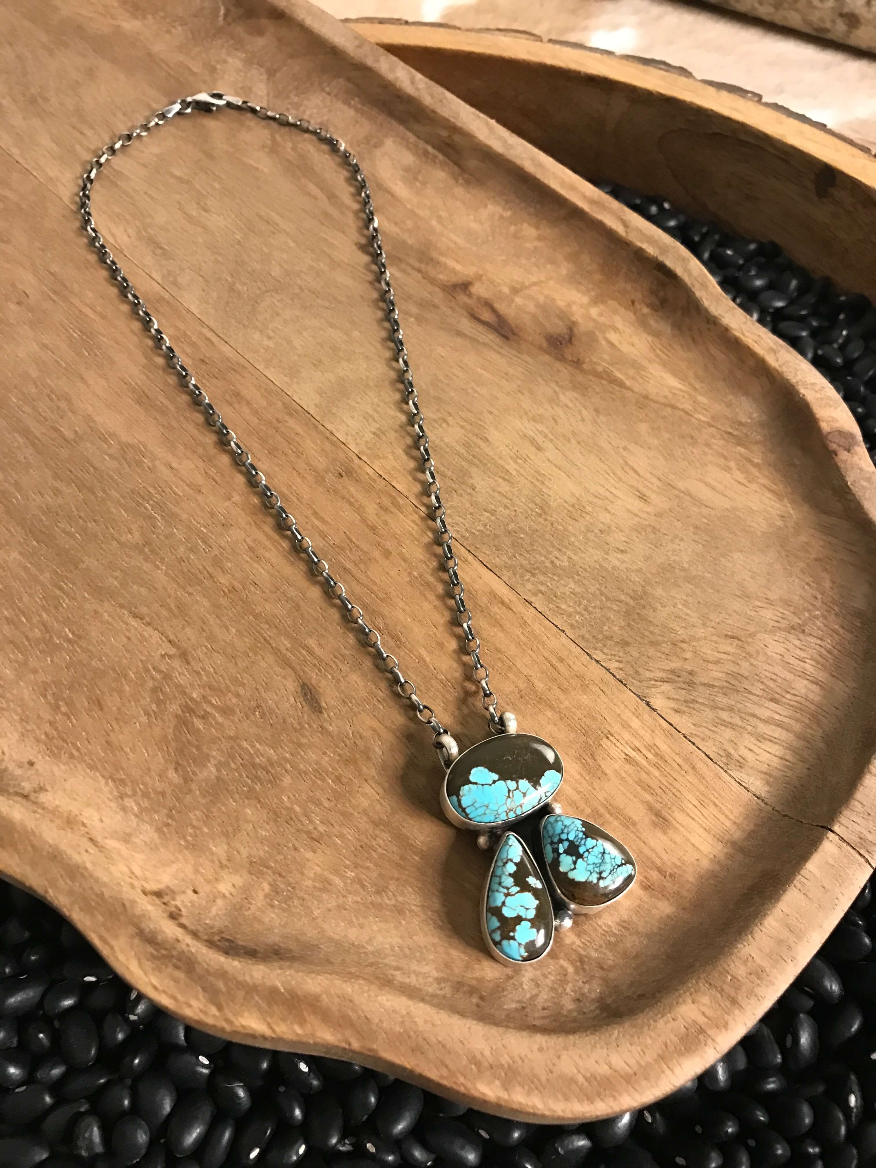 The Tempe Necklace, 8-Necklaces-Calli Co., Turquoise and Silver Jewelry, Native American Handmade, Zuni Tribe, Navajo Tribe, Brock Texas