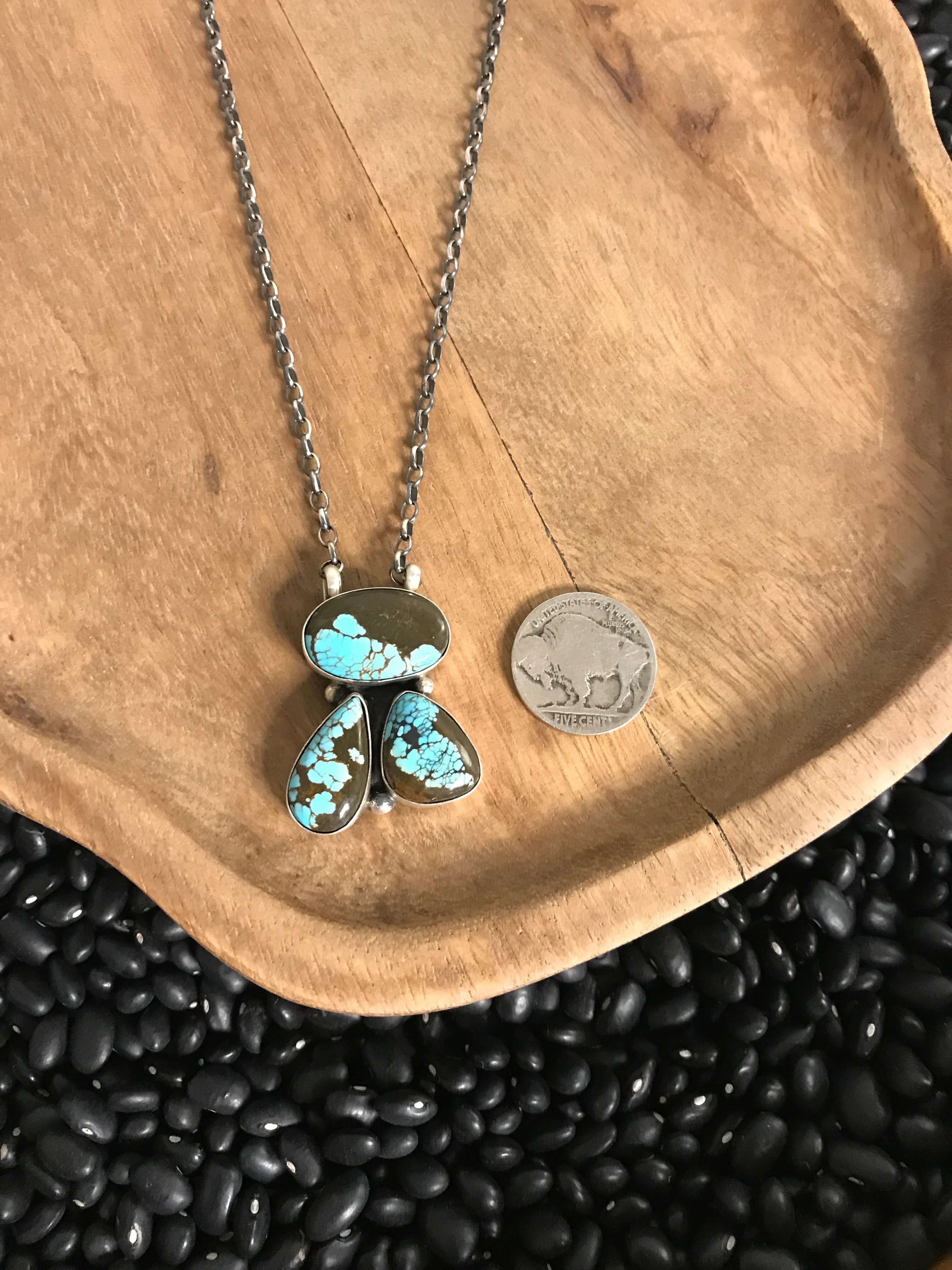 The Tempe Necklace, 8-Necklaces-Calli Co., Turquoise and Silver Jewelry, Native American Handmade, Zuni Tribe, Navajo Tribe, Brock Texas