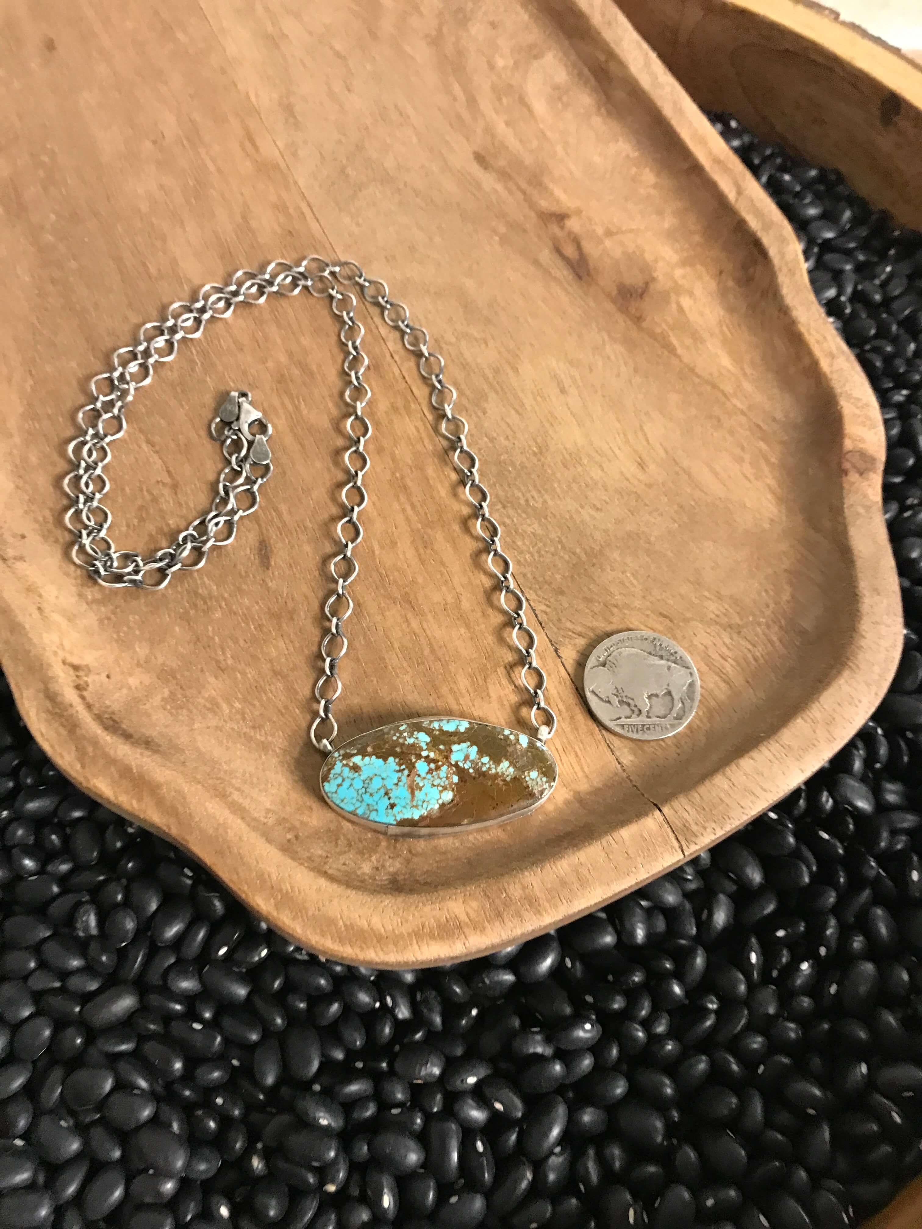 The Calamity Turquoise Necklace, 2-Necklaces-Calli Co., Turquoise and Silver Jewelry, Native American Handmade, Zuni Tribe, Navajo Tribe, Brock Texas