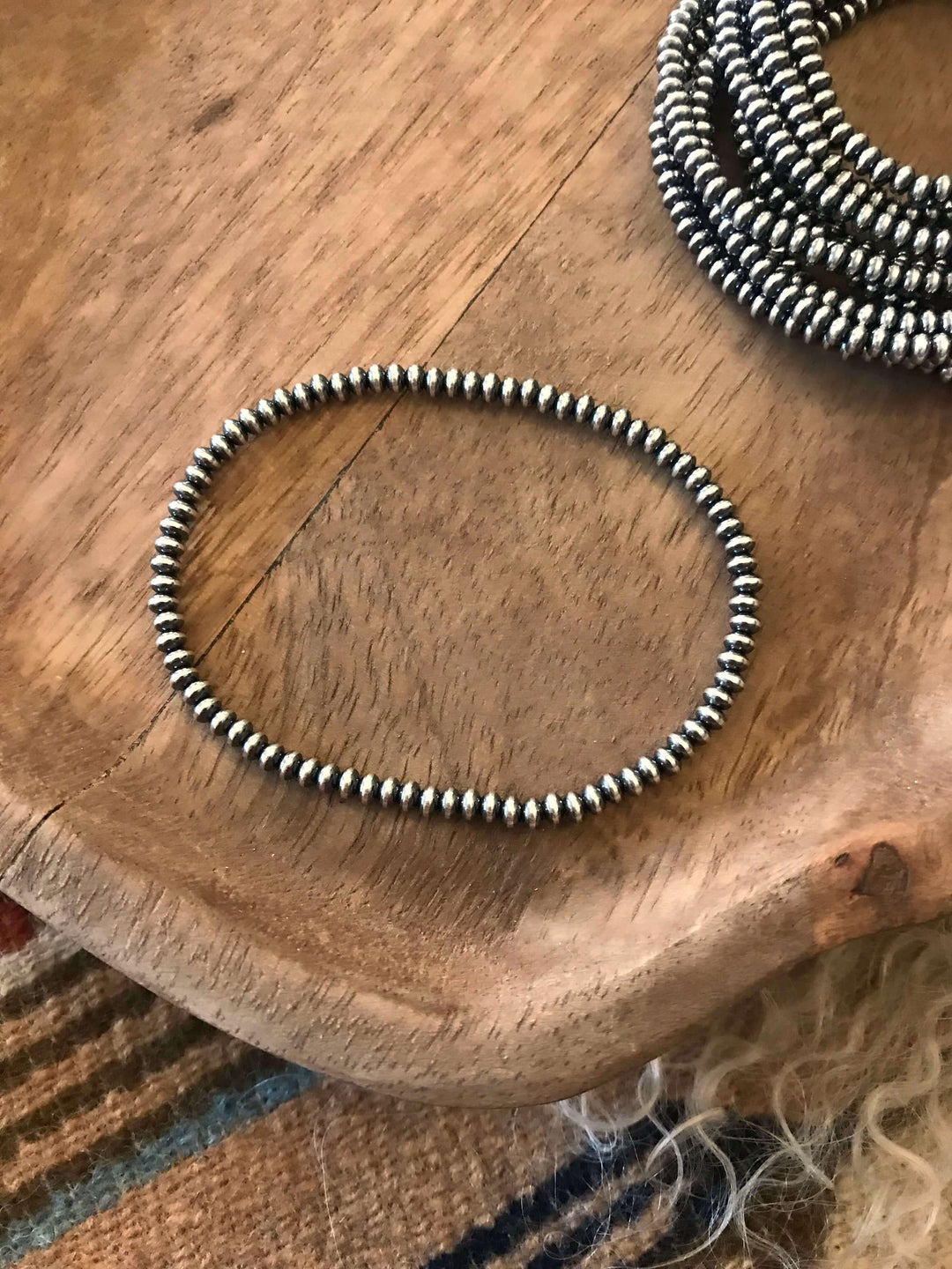 The Tulsa 3mm Stretch Bracelet-Bracelets & Cuffs-Calli Co., Turquoise and Silver Jewelry, Native American Handmade, Zuni Tribe, Navajo Tribe, Brock Texas